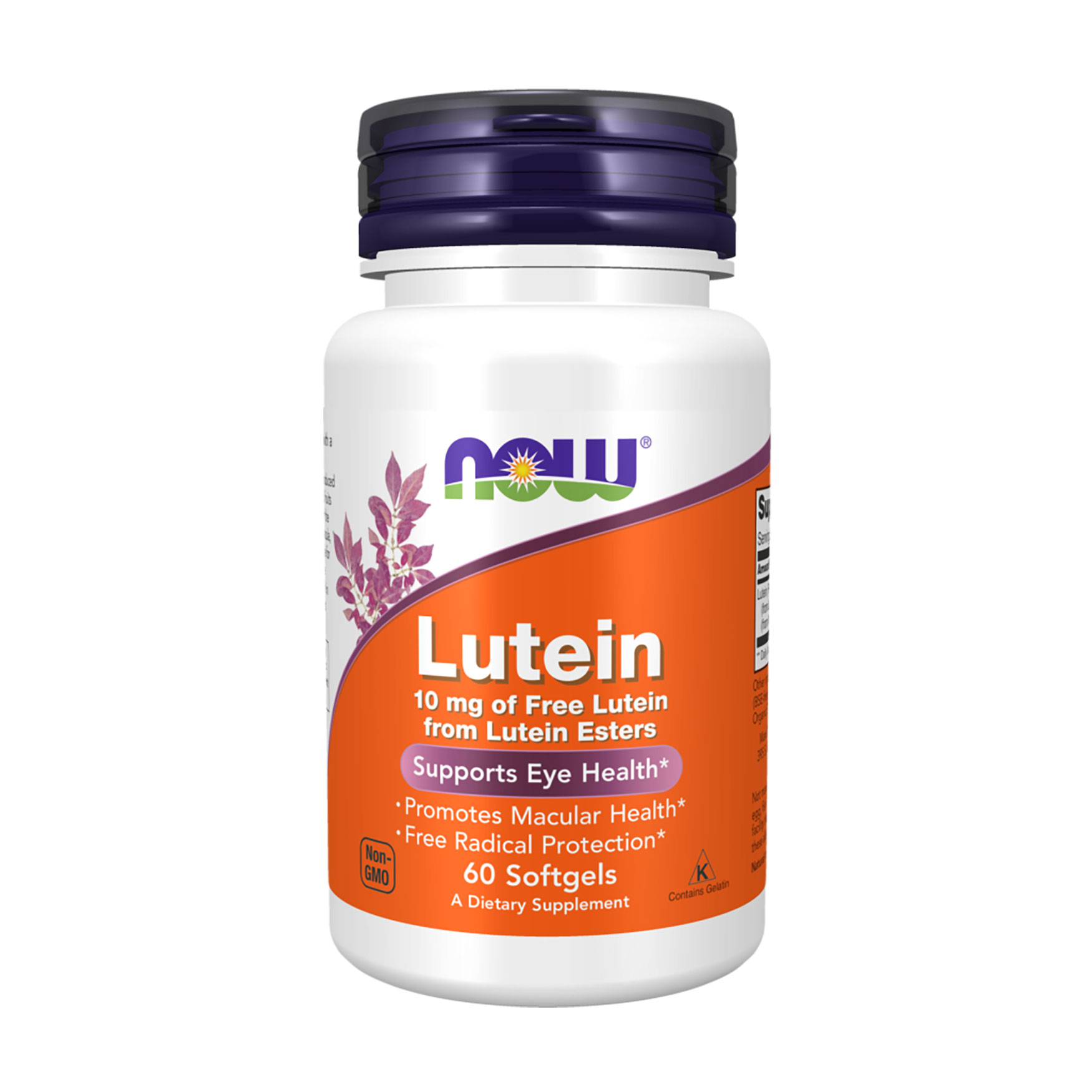 Лютеїн NOW Foods Lutein 10 мг, 60 желатинових капсул