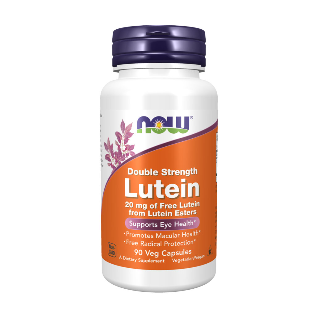 Лютеїн NOW foods Lutein 20 мг, 90 вегетаріанських капсул