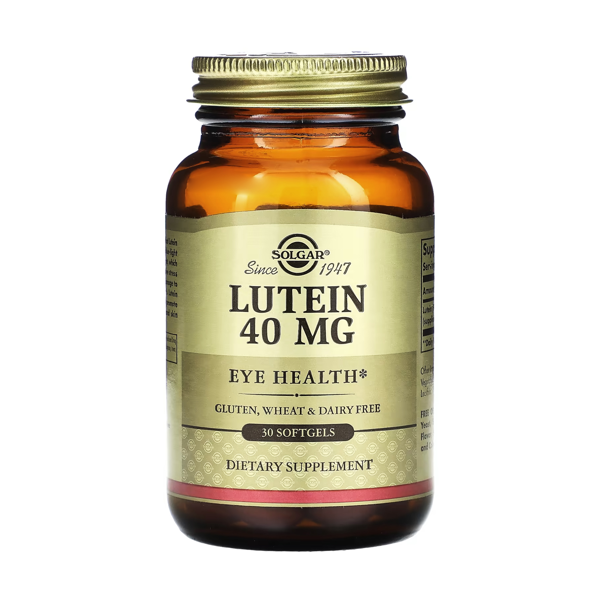 Лютеїн Solgar Lutein 40 мг, 30 капсул
