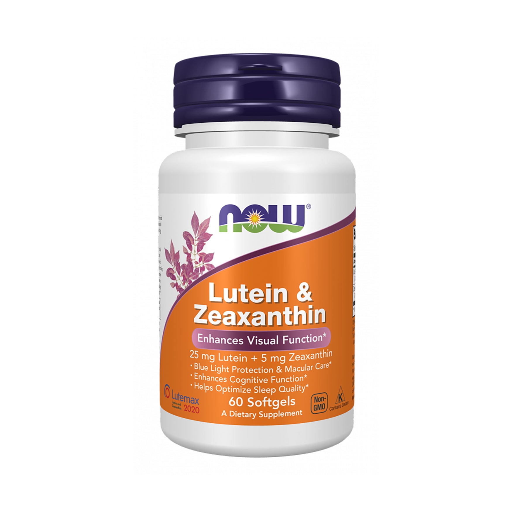 Лютеїн та зеаксантин NOW Foods Lutein 25 мг &amp; Zeaxanthin 5 мг, 60 гелевих капсул