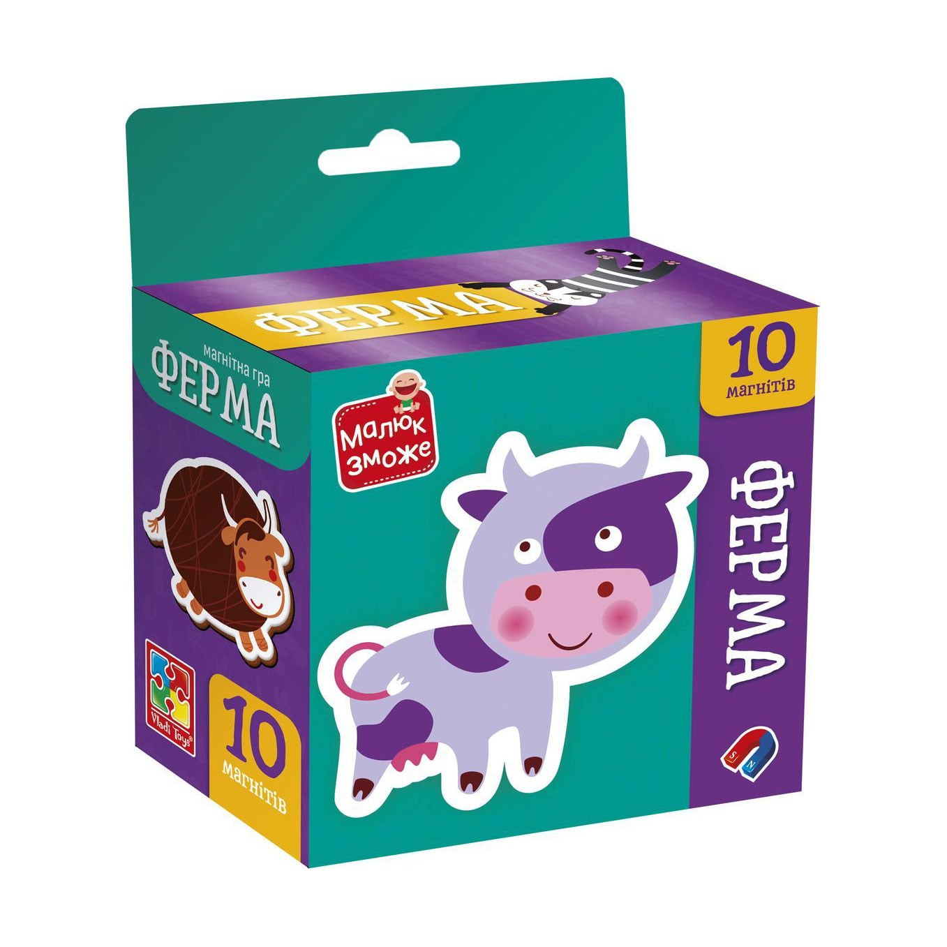 Магнітна гра Vladi Toys Ферма, 10 магнітів, від 3 років (VT3106-36)