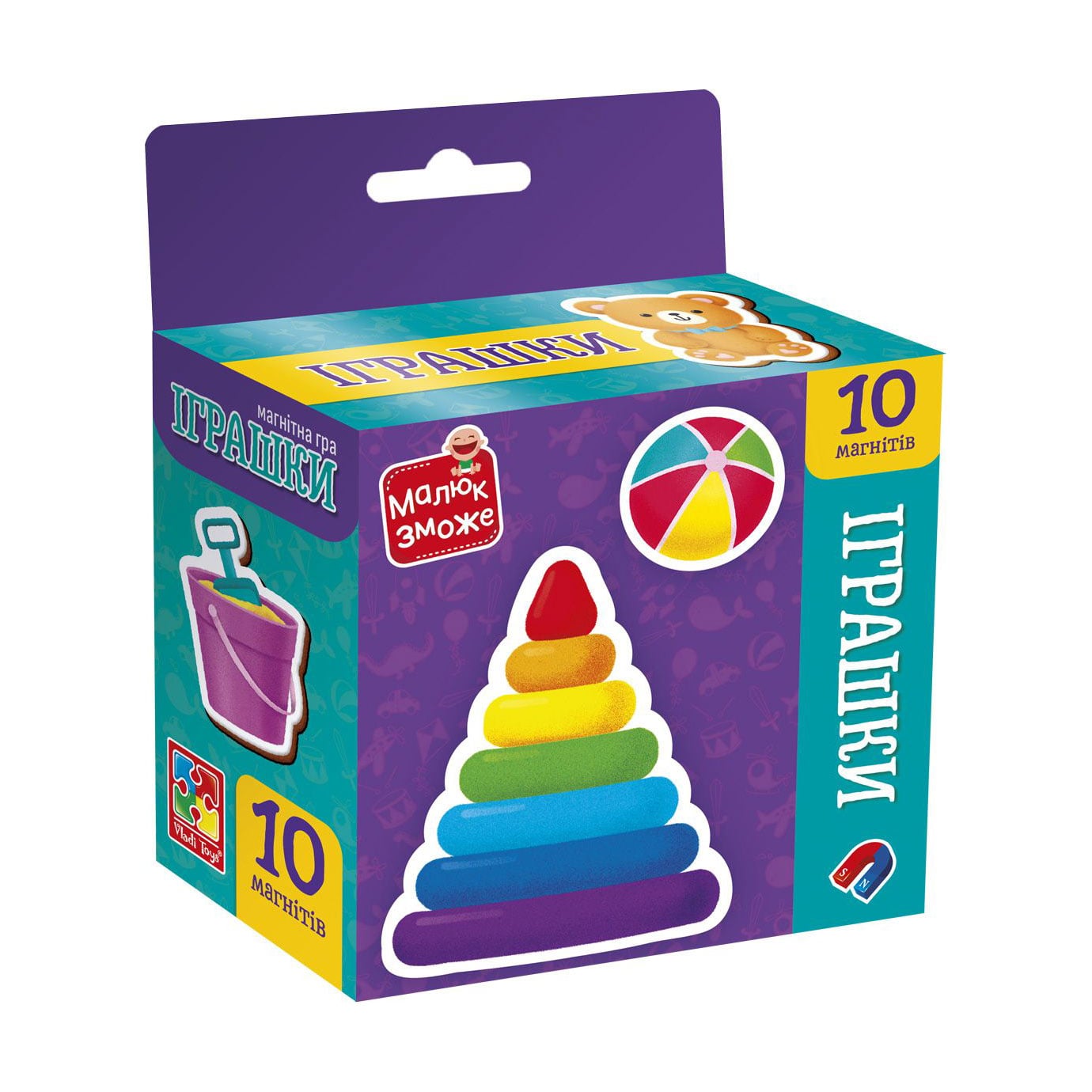 Магнітна гра Vladi Toys Іграшки, 10 магнітів, від 3 років (VT3106-33)