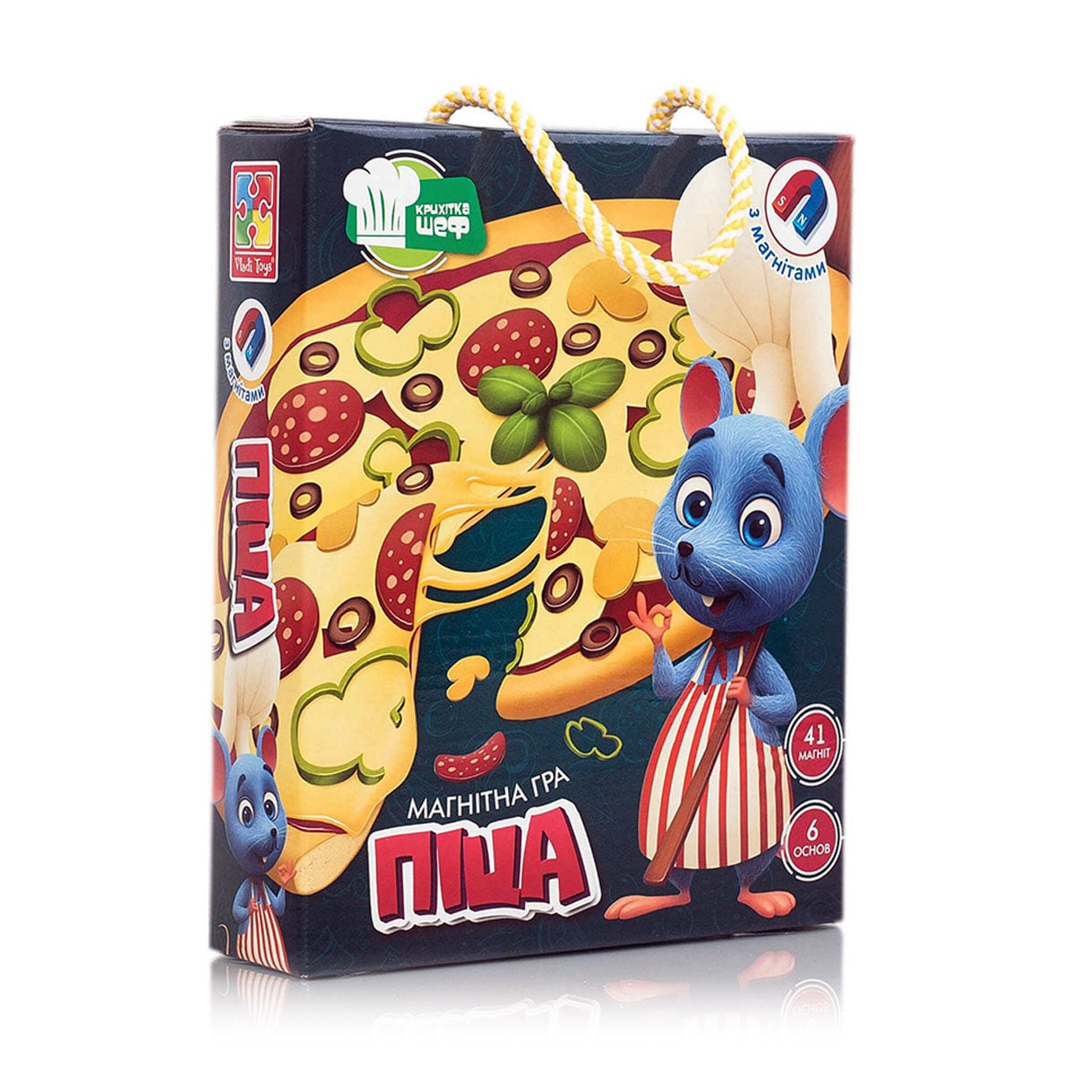 Магнітна гра Vladi Toys Піца, українською мовою, від 3 років, 47 деталей (VT3004-02)