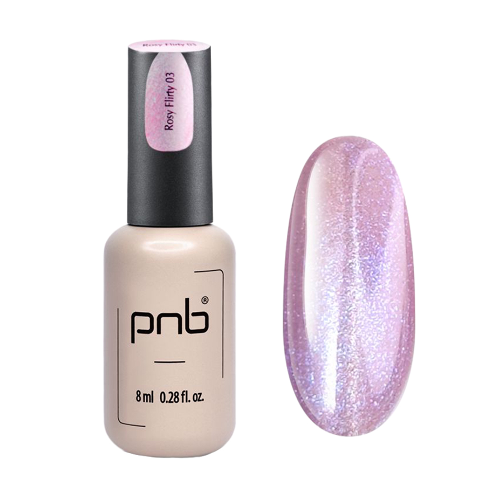 Магнітний гель-лак для нігтів PNB Magnetic Gel Polish Glamour Cat 03 Rosy Flirty, 8 мл