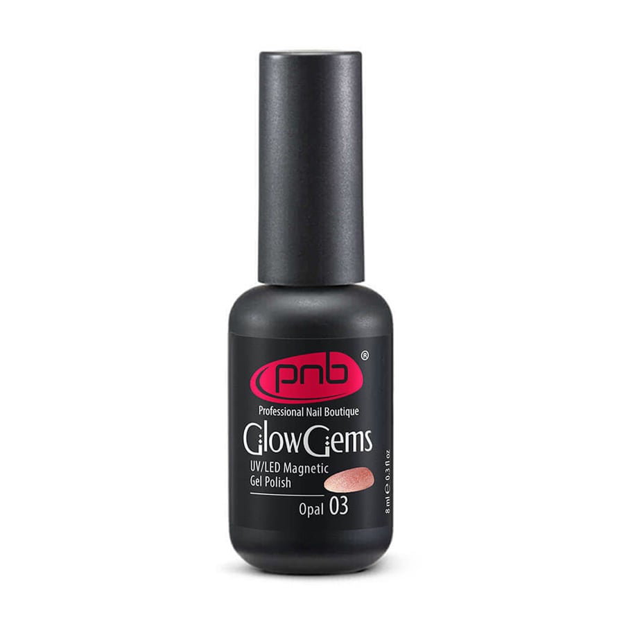 Магнітний гель-лак PNB Magnetic Gel Polish Glow Gems UV/LED 03 Opal, 8 мл