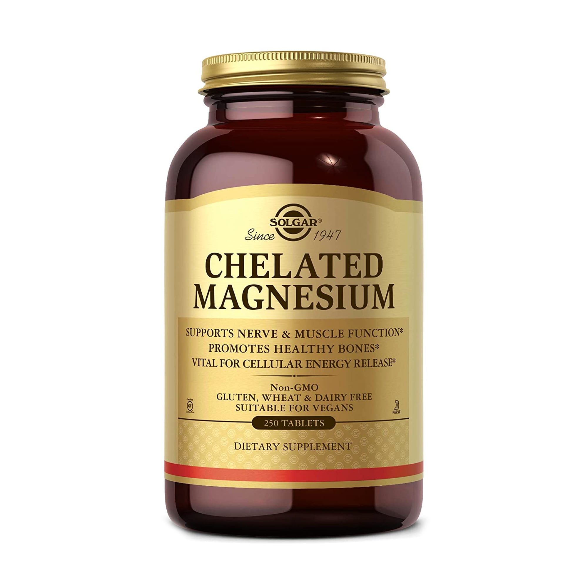 Магній хелат Solgar Chelated Magnesium 400 мг, 250 таблеток