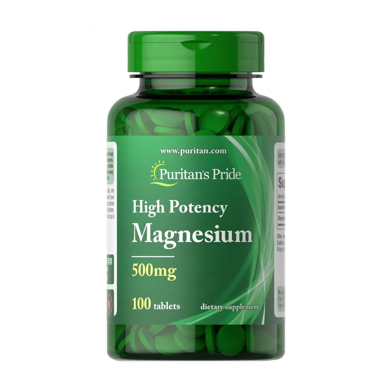 Магній Puritan's Pride Magnesium 500 мг, 100 таблеток
