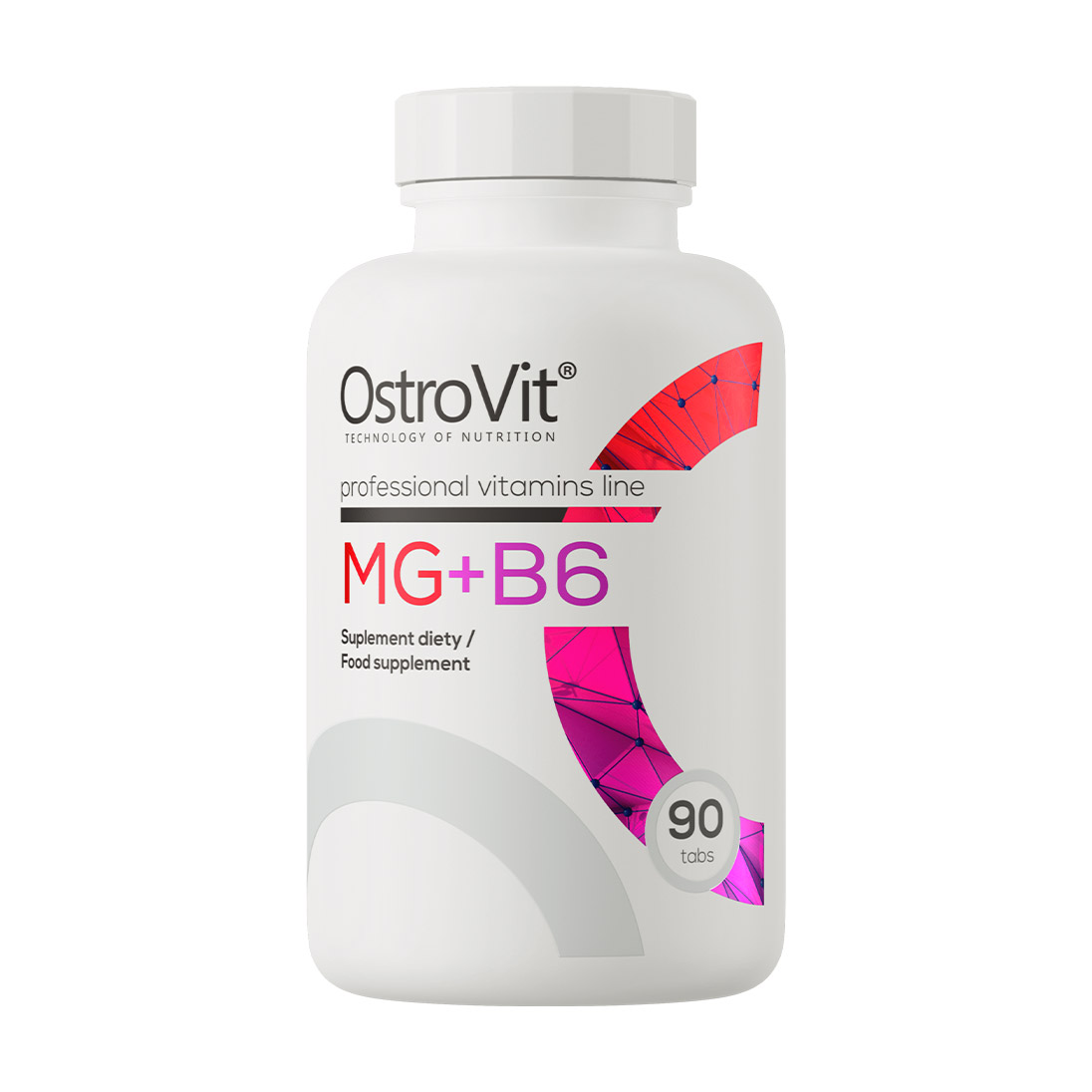 Магній та вітамін B6 OstroVit Mg + B6, 90 таблеток