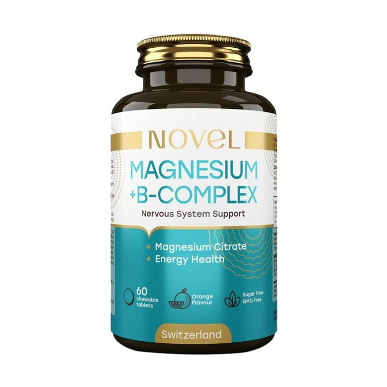 Магній + В-комплекс Novel Magnesium + B-complex, 60 жувальних таблеток