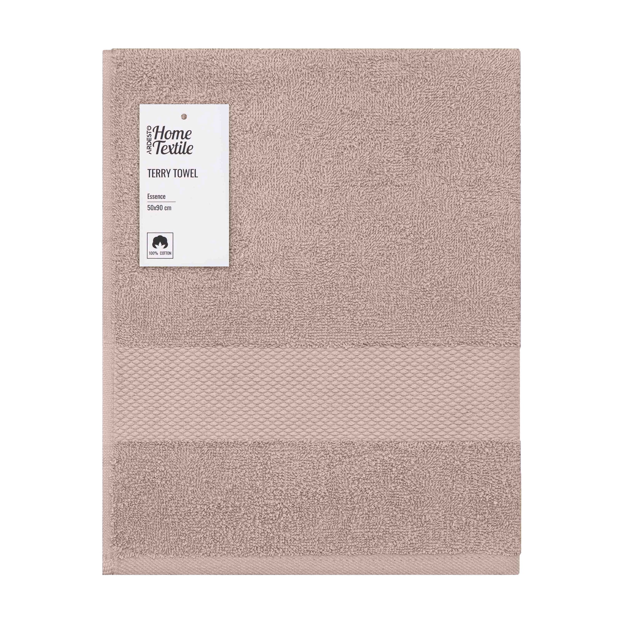 Махровий рушник Ardesto Essence бежевий, 50*90 см, 1 шт (ART2250BE)