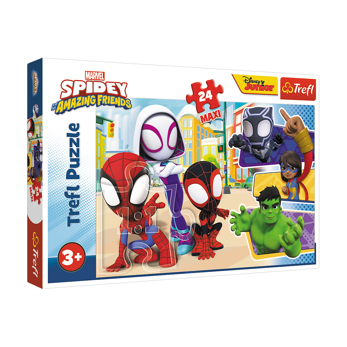 Максіпазли Trefl 24 Maxi Puzzle Spiderman Спайді та його друзі, від 3 років, 24 елементи (14348)