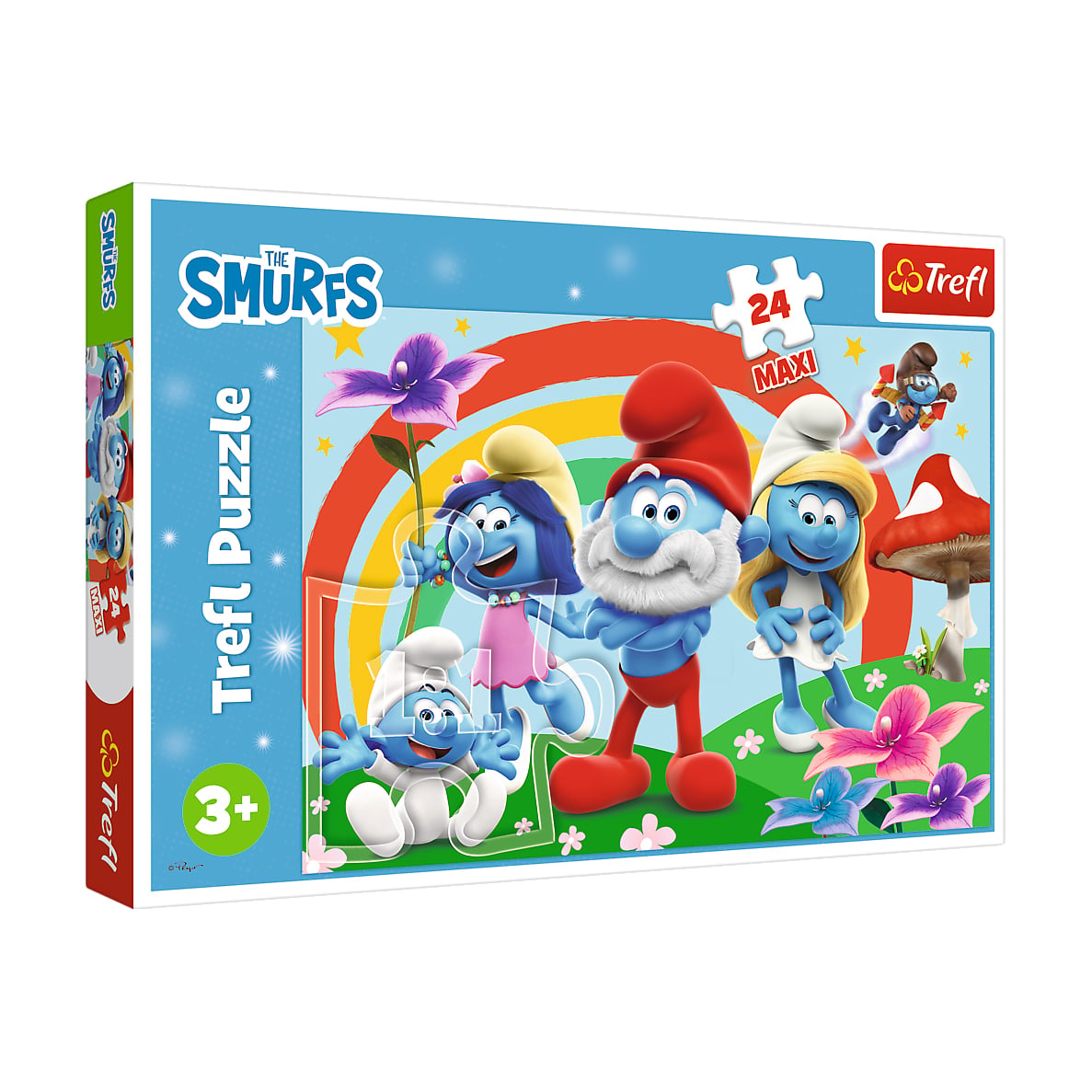 Максіпазли Trefl 24 Maxi Puzzle The Smurfs День смурфа, від 3 років, 24 елементи (14374)