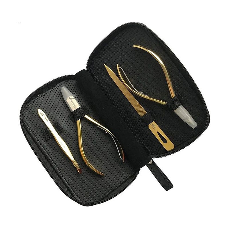 Манікюрний набір Nghia Export Manicure Set MD. 32, світле золото, 5 предметів