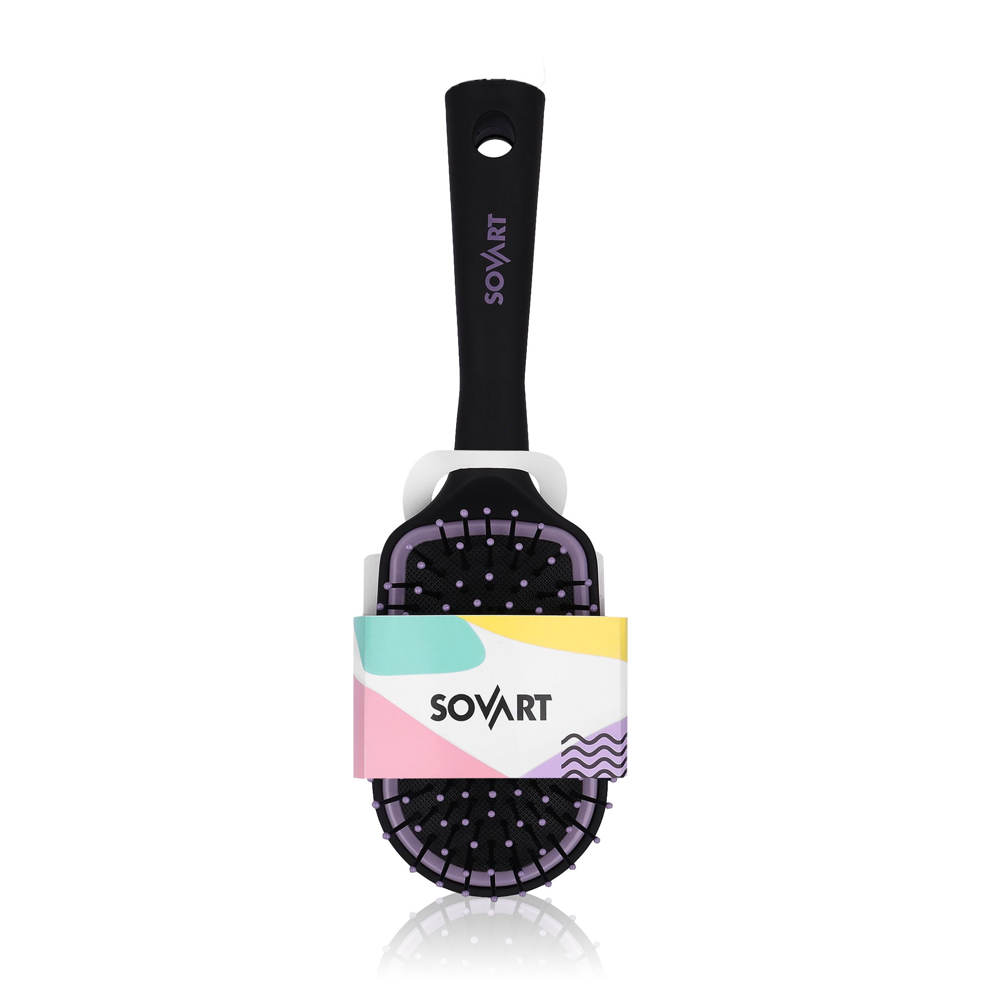 Масажна овальна щітка для волосся Sovart фіолетова