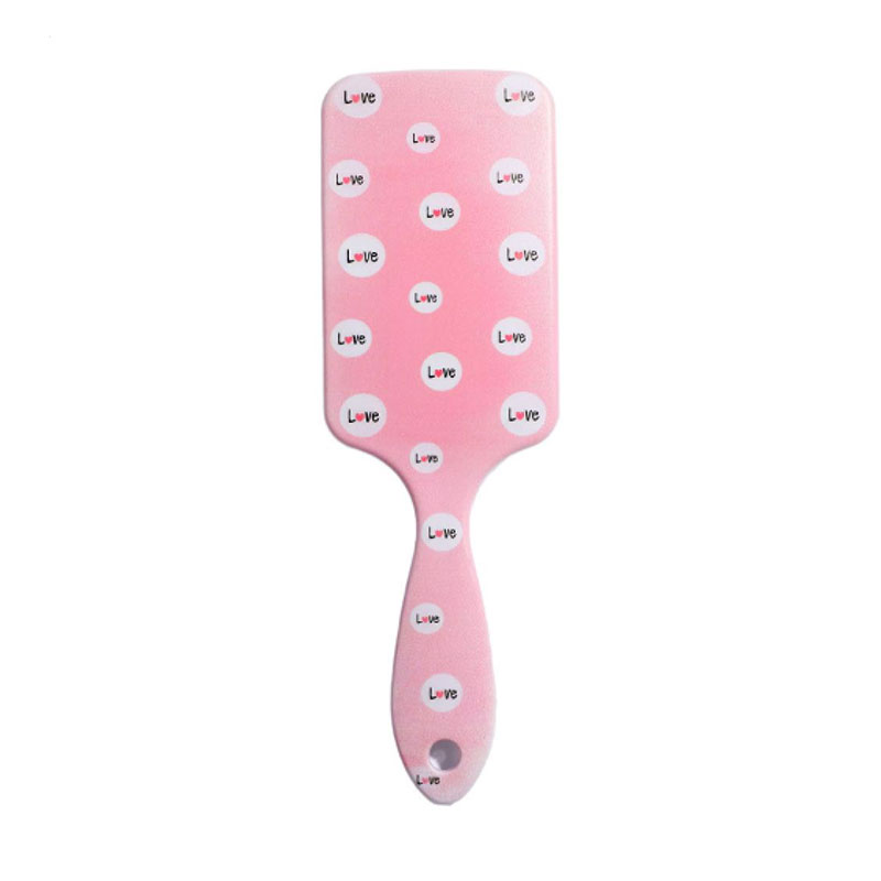 Масажна щітка для волосся Cosmo Shop Love прямокутна, 22*7 см, рожева, 1 шт (CS405R)