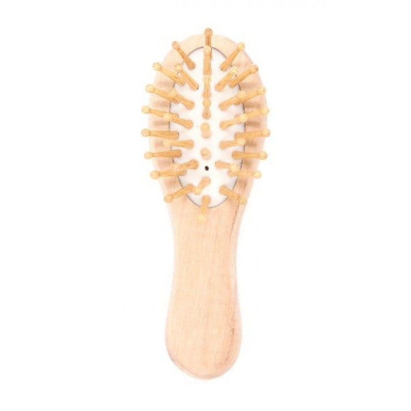 Масажна щітка для волосся Cosmo Shop міні, з дерев'яною ручкою, 12*4 см, 1 шт (CS301)