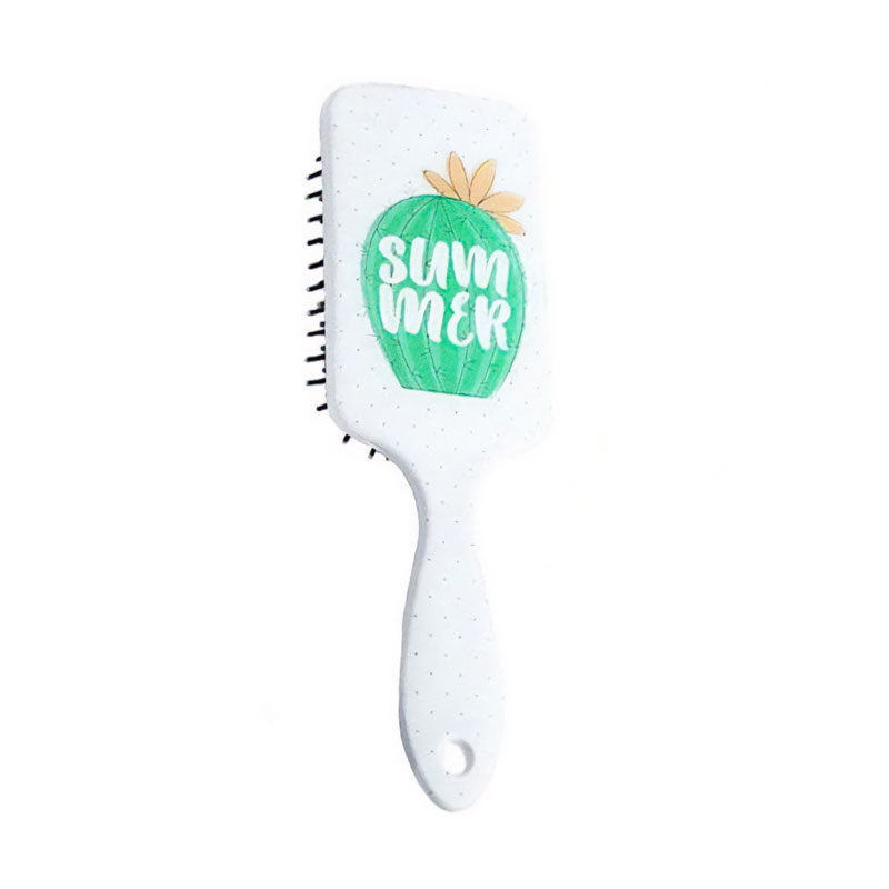 Масажна щітка для волосся Cosmo Shop Summer прямокутна, 22*7 см, біла, 1 шт (CS407S)