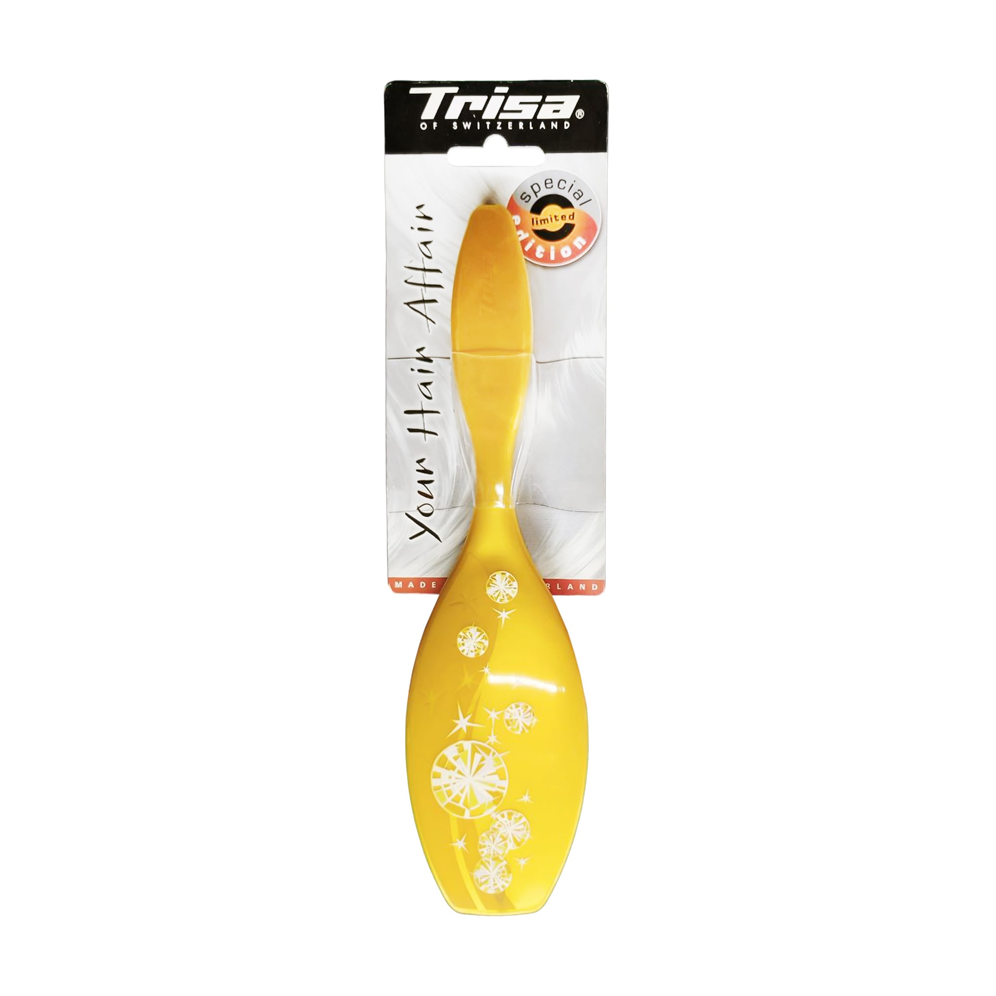 Масажна щітка для волосся Trisa Rubber Cushion Brush Велика, помаранчева, 1 шт