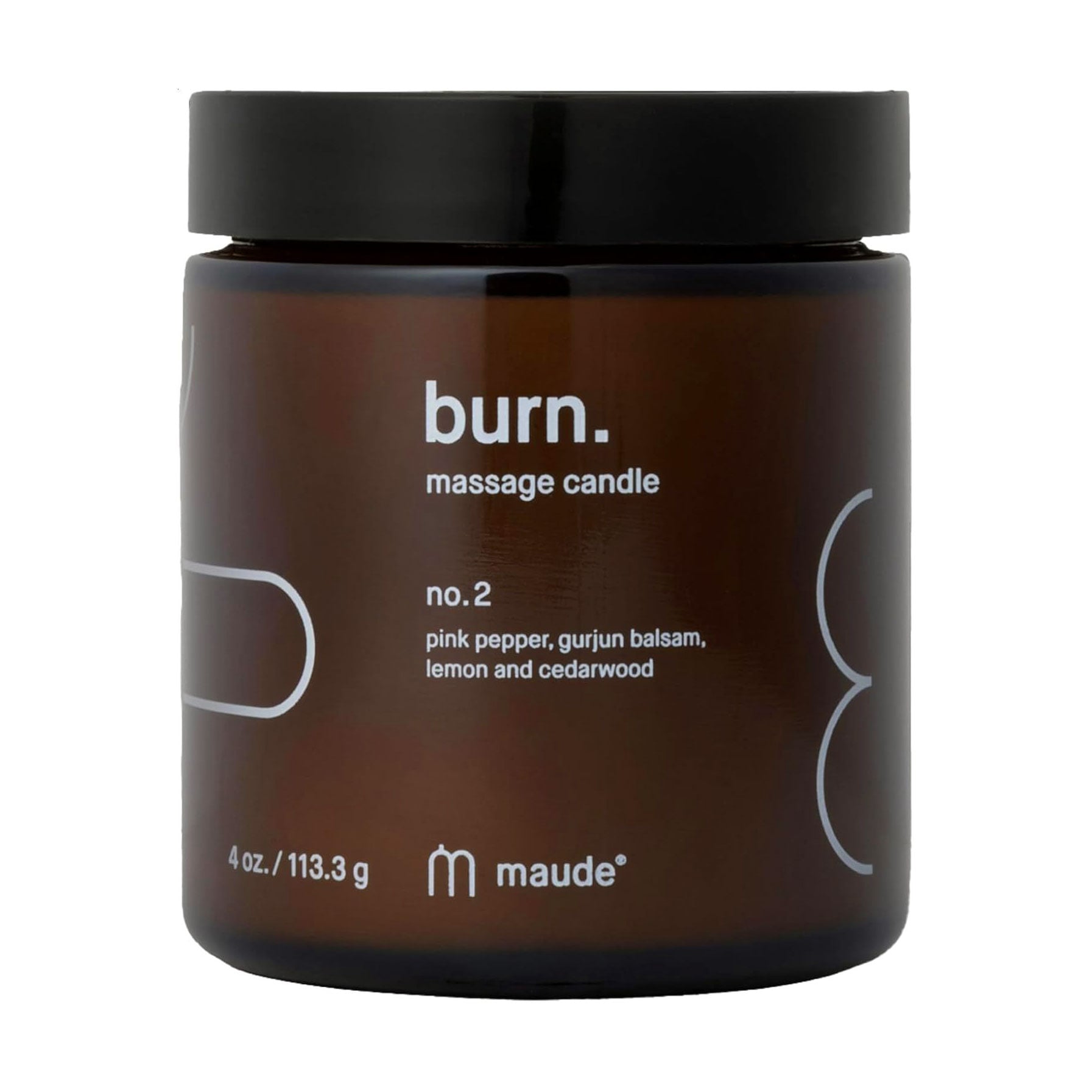 Масажна свічка Maude Burn. Massage Candle No.2 Pink Pepper &amp; Gurjun Balsam, 113 г