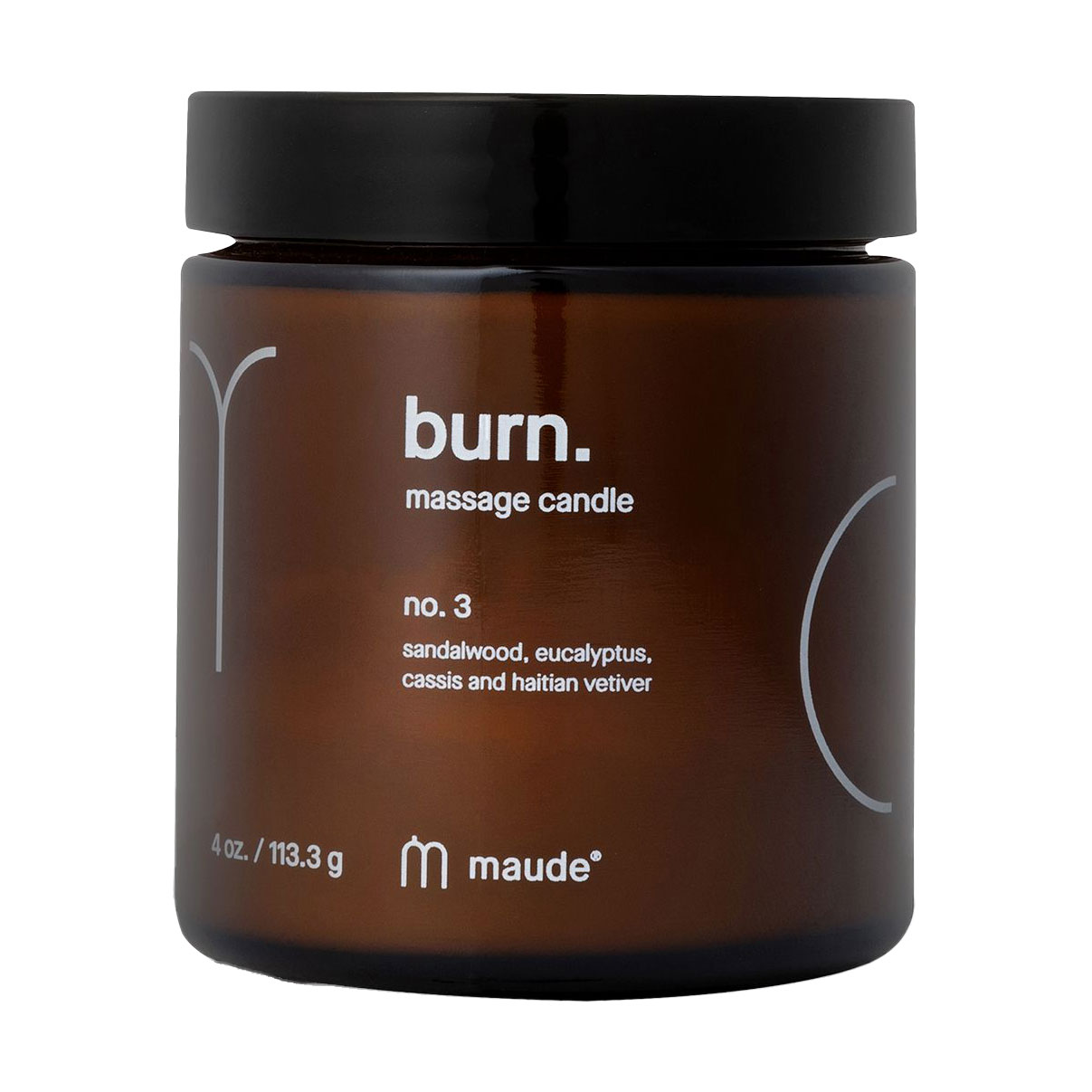 Масажна свічка Maude Burn. Massage Candle No.3 Sandalwood &amp; Eucalyptus, 113 г