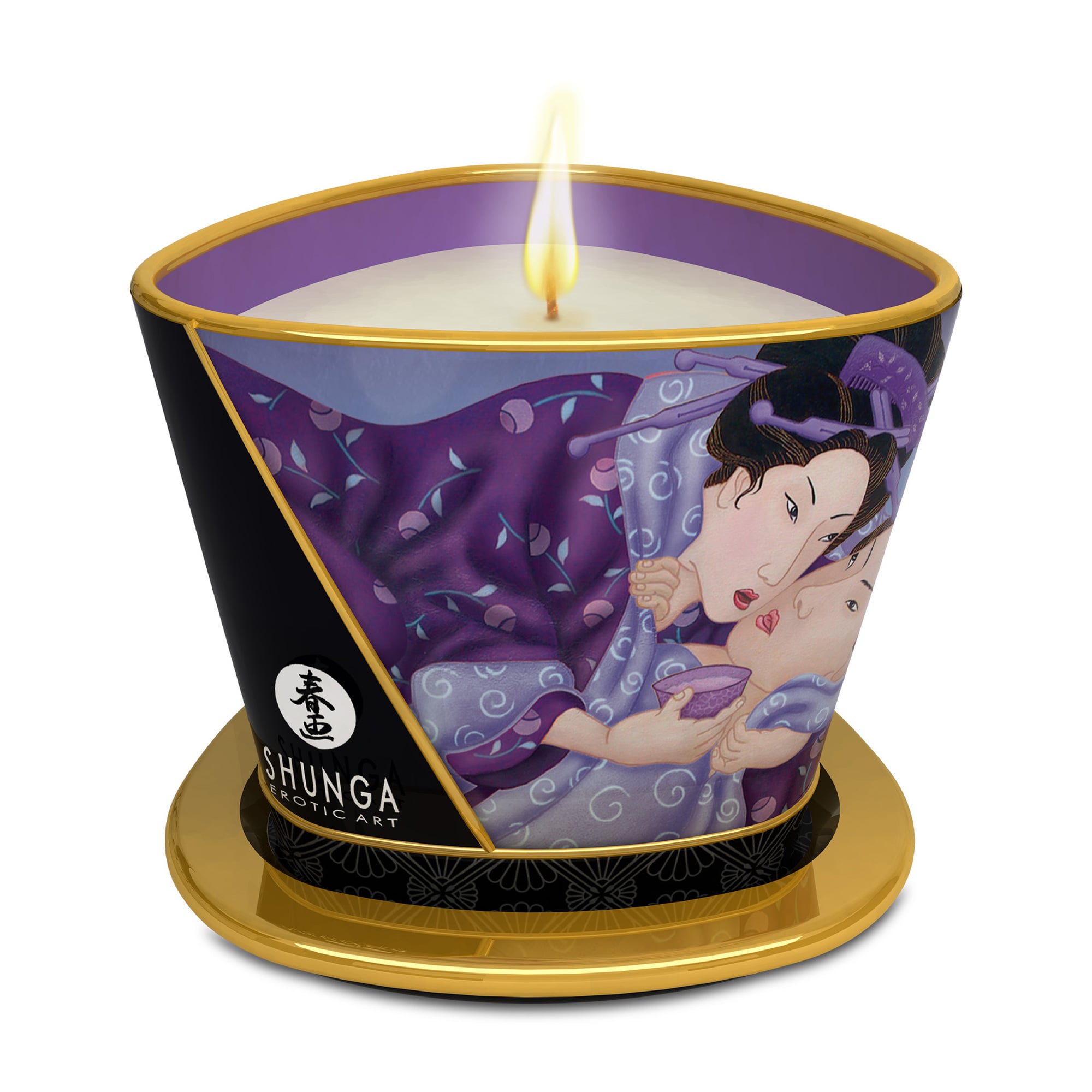 Масажна свічка Shunga Massage Candle Exotic Fruits з афродизіаками, 170 мл