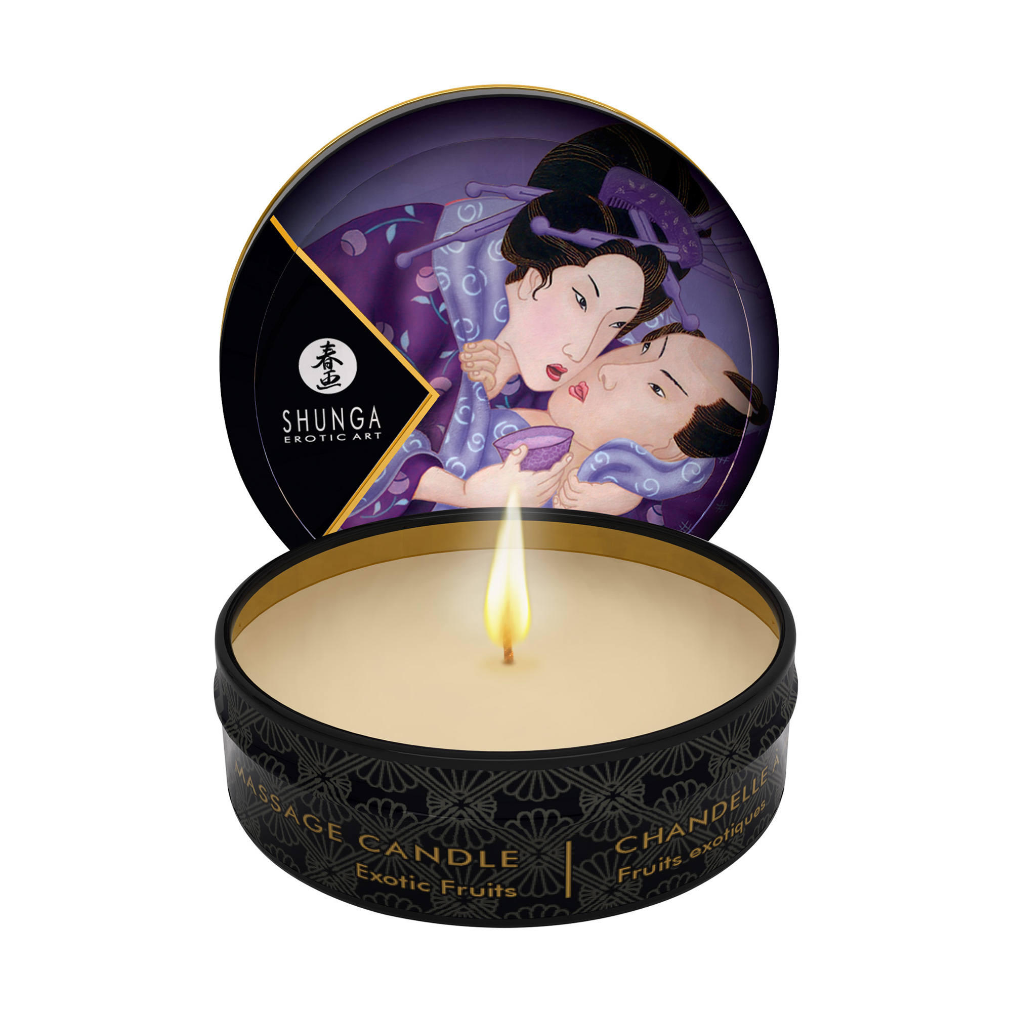 Масажна свічка Shunga Massage Candle Exotic Fruits з афродизіаками, 30 мл