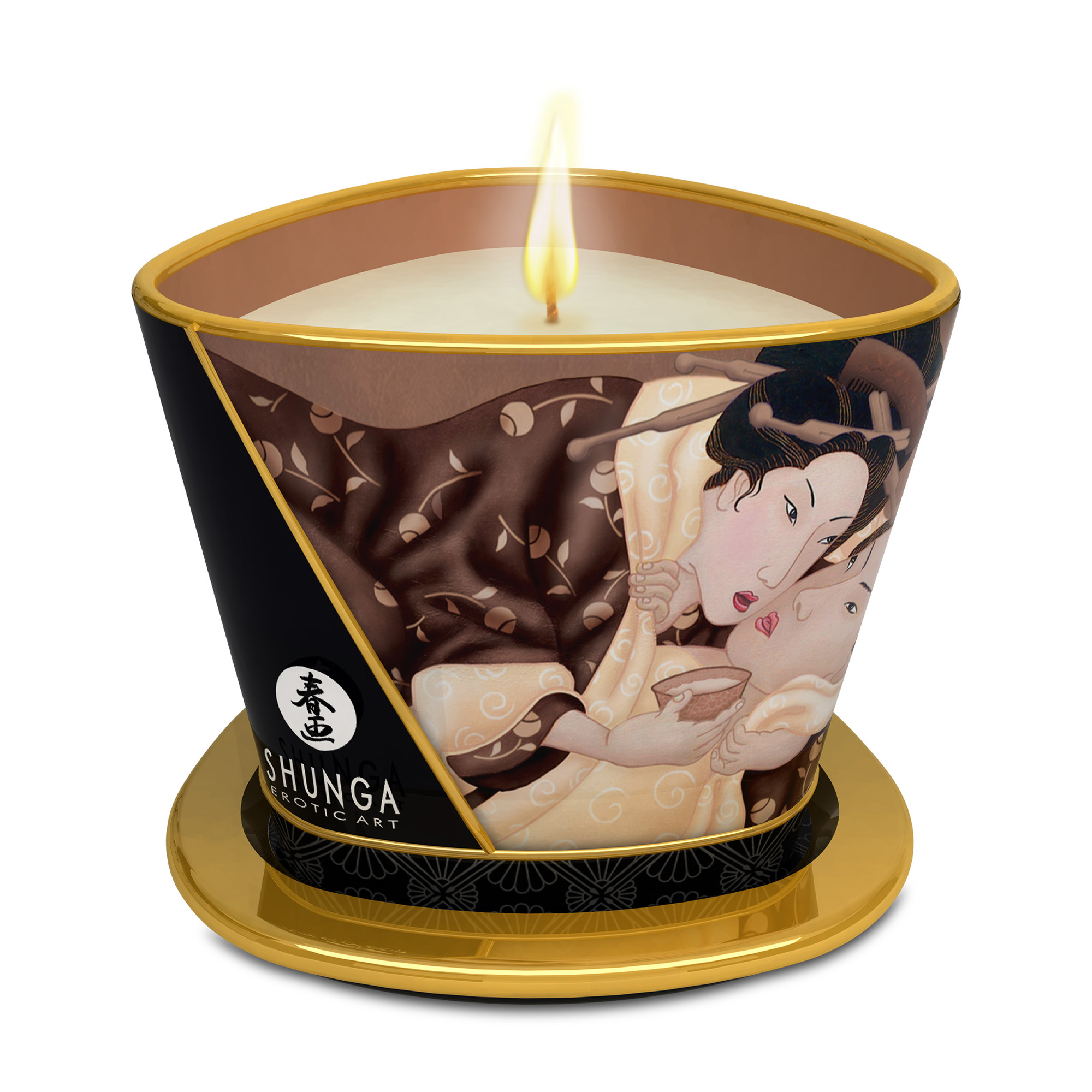 Масажна свічка Shunga Massage Candle Intoxicating Chocolate з афродизіаками, 170 мл