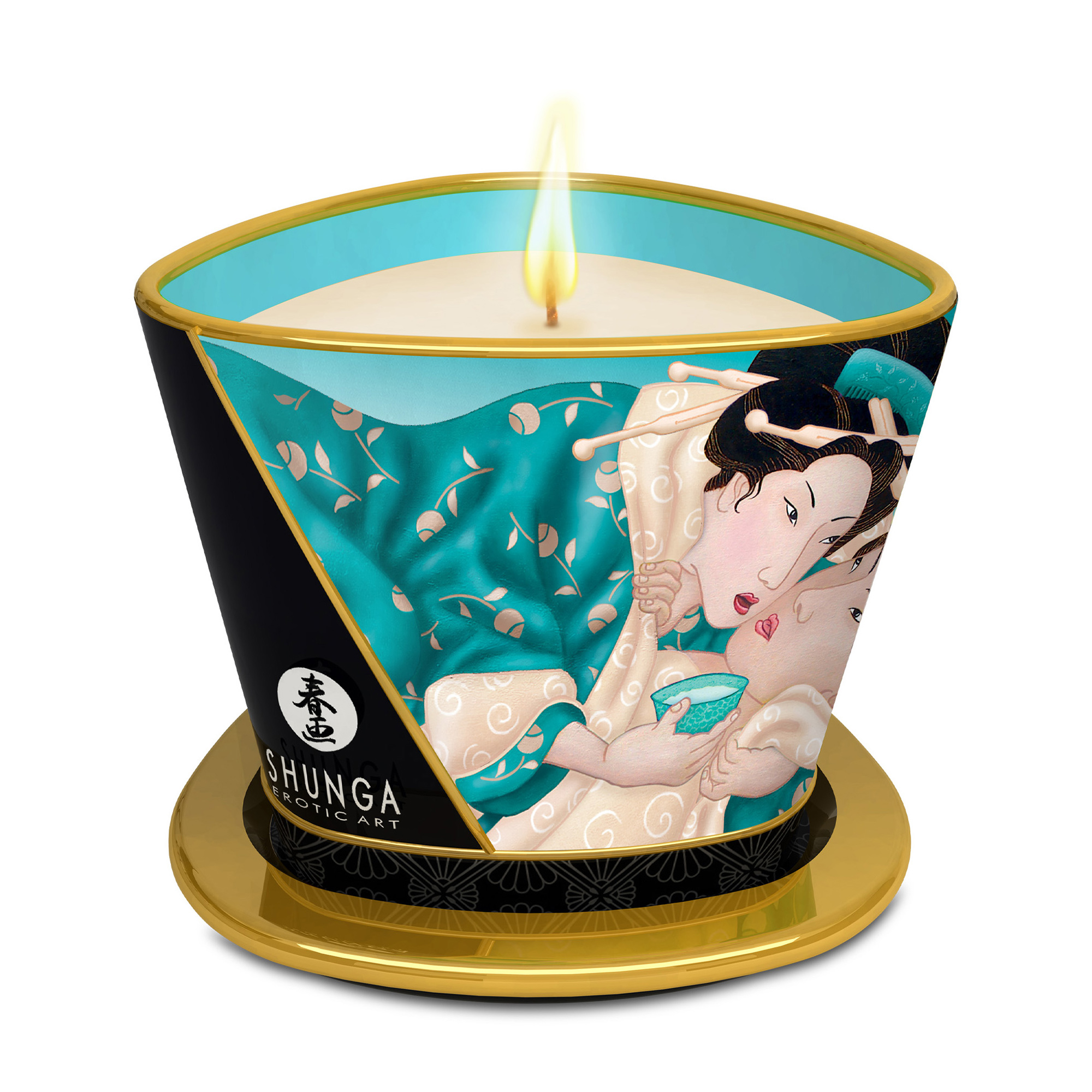 Масажна свічка Shunga Massage Candle Island Blossoms з афродизіаками, 170 мл
