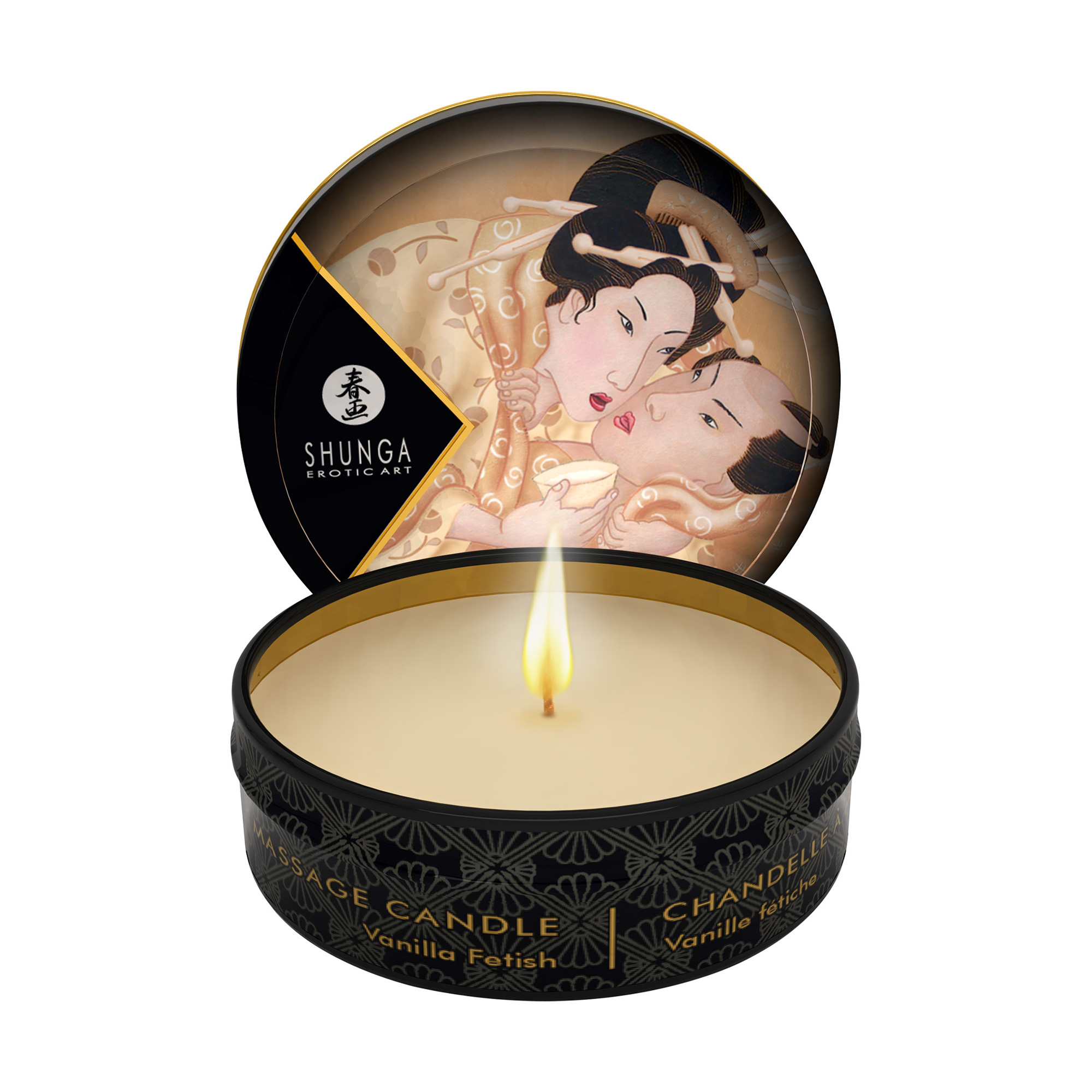 Масажна свічка Shunga Massage Candle Vanilla Fetish з афродизіаками, 30 мл