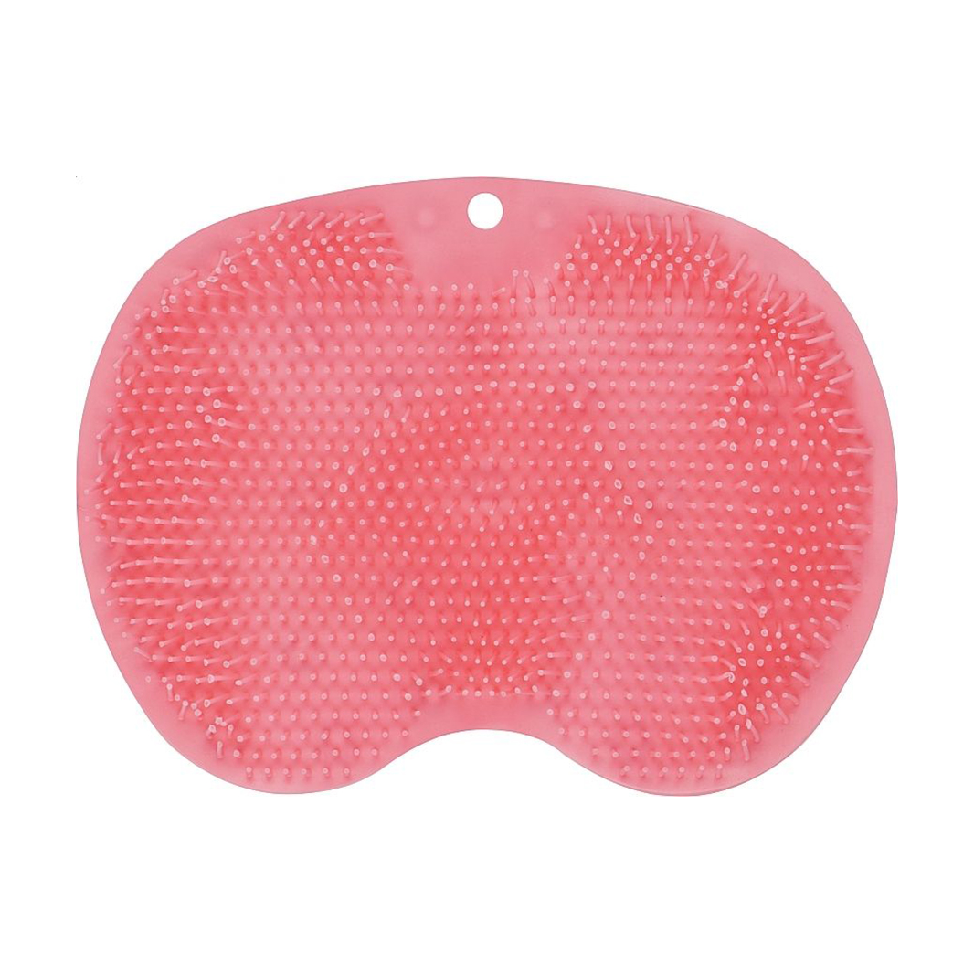 Масажний силіконовий килимок для ніг Cosmo Shop на липучках, рожевий, 28*21 см (CS95P)