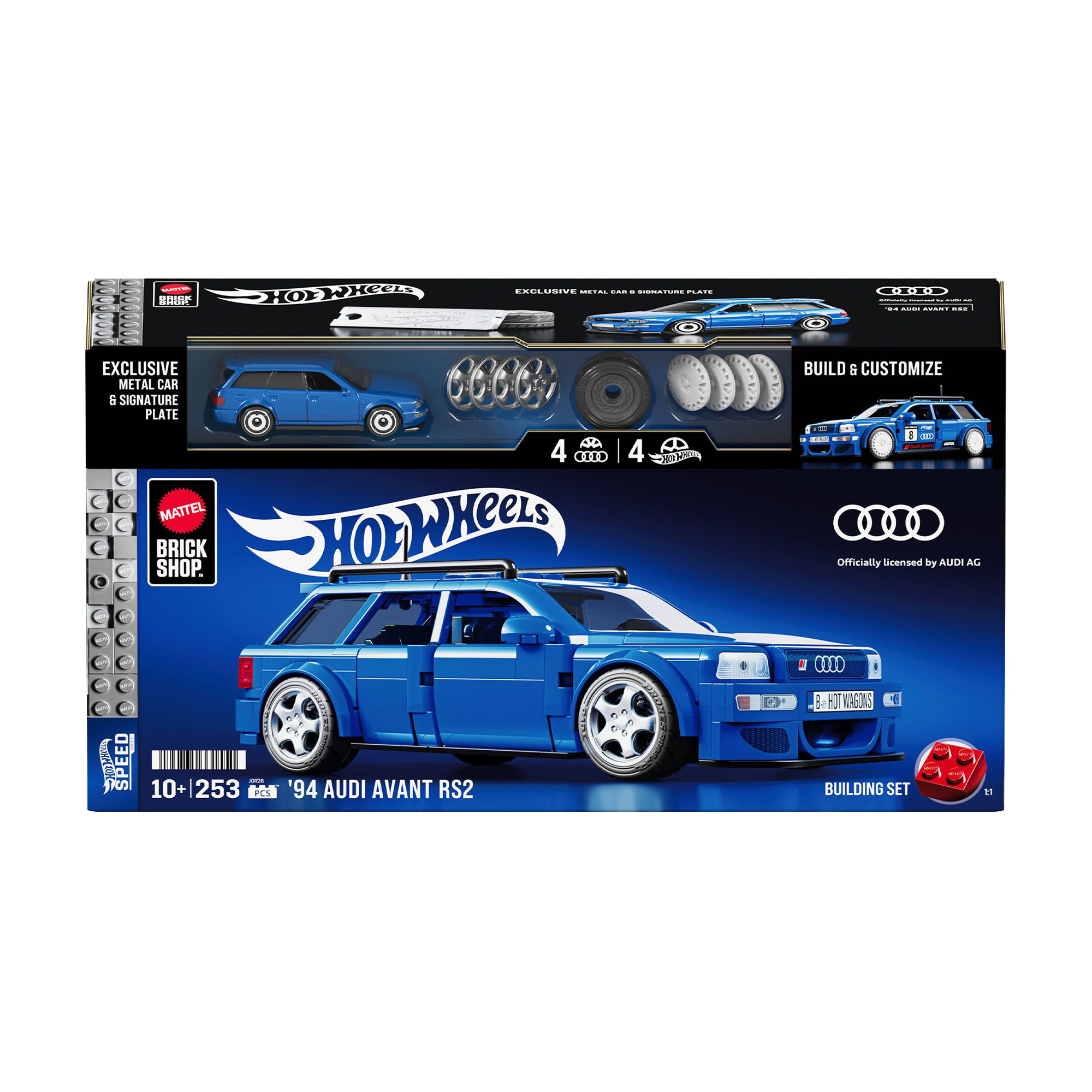 Машинка-конструктор Mattel Games Brick Shop 94 Audi Avant RS2, 236 деталей, від 10 років (JGR28)