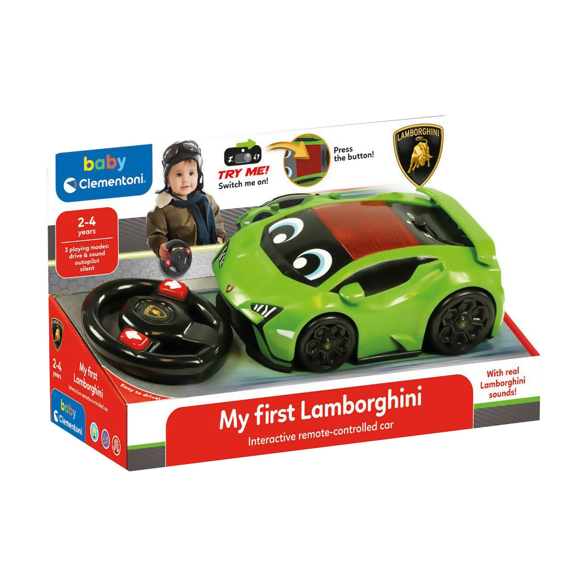 Машинка на радіокеруванні Clementoni Моя перша Lamborghini, від 2 до 4 років (17845)