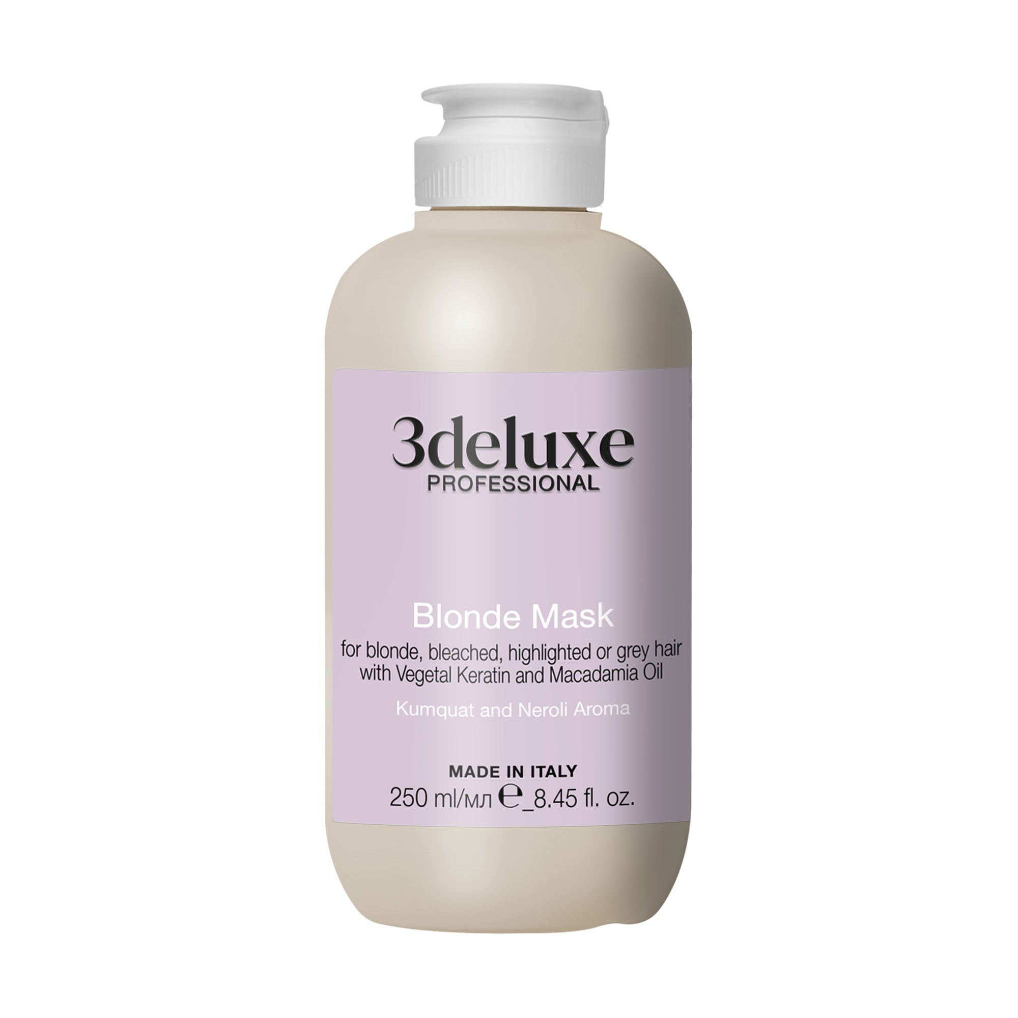 Маска 3DeLuXe Blonde Mask для світлого, освітленого та сивого волосся, 250 мл