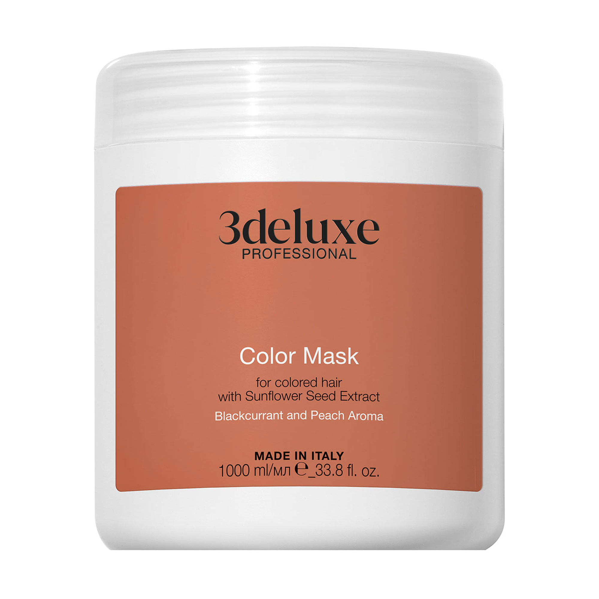 Маска 3DeLuXe Color Mask для фарбованого волосся, з екстрактом насіння соняшнику, 1 л