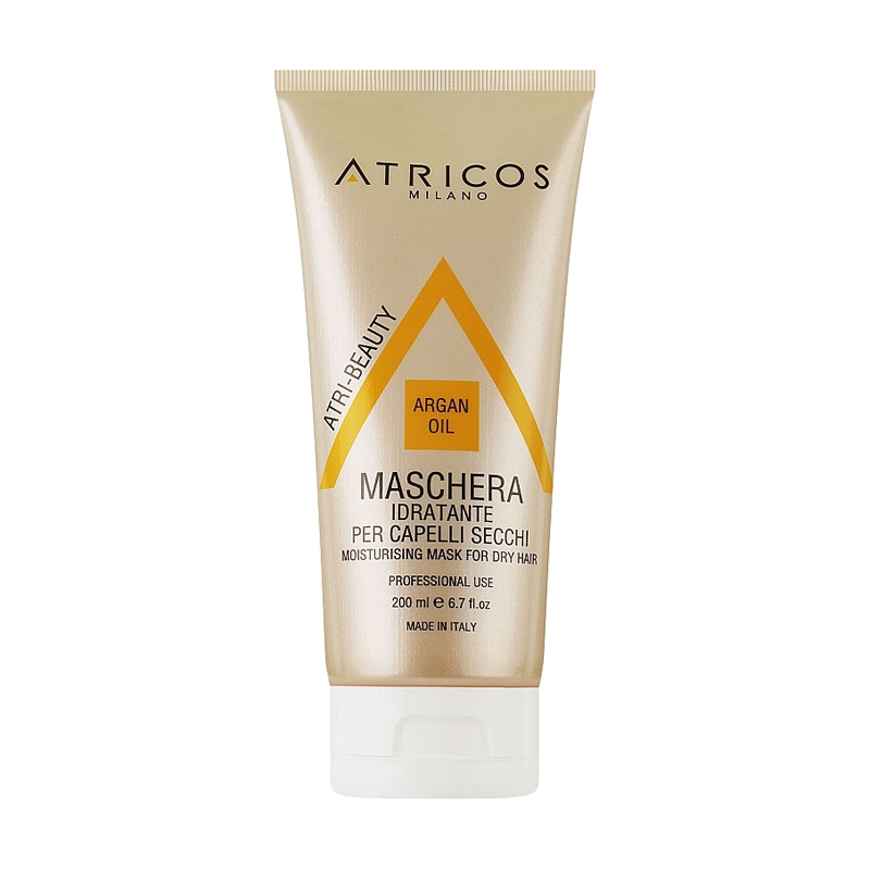 Маска Atricos Milano Atri-Beauty Moisturising Mask для сухого волосся, з аргановою олією, 200 мл