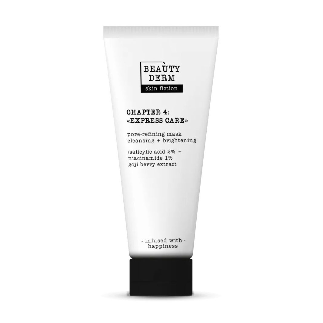 Маска BEAUTYDERM Skin Fiction Express Care Pore Refining Mask для очищення пор обличчя, з саліциловою кислотою та ягодами годжі, 75 мл