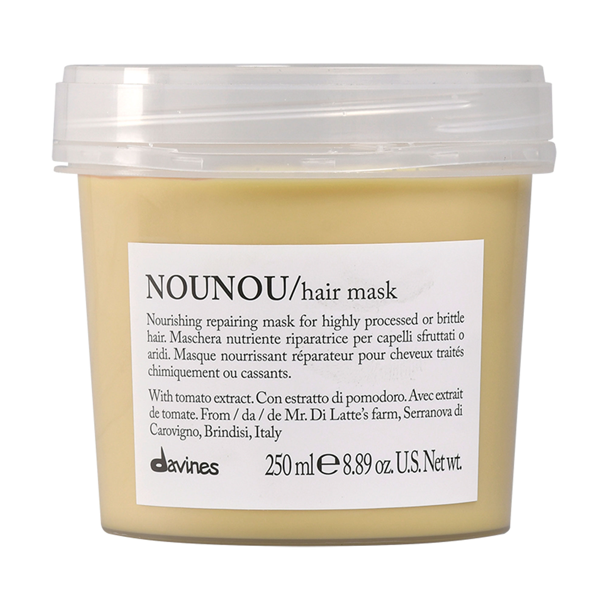 Маска Davines Nounou Hair Mask для відновлення та глибокого живлення пошкодженого та ламкого волосся, 250 мл