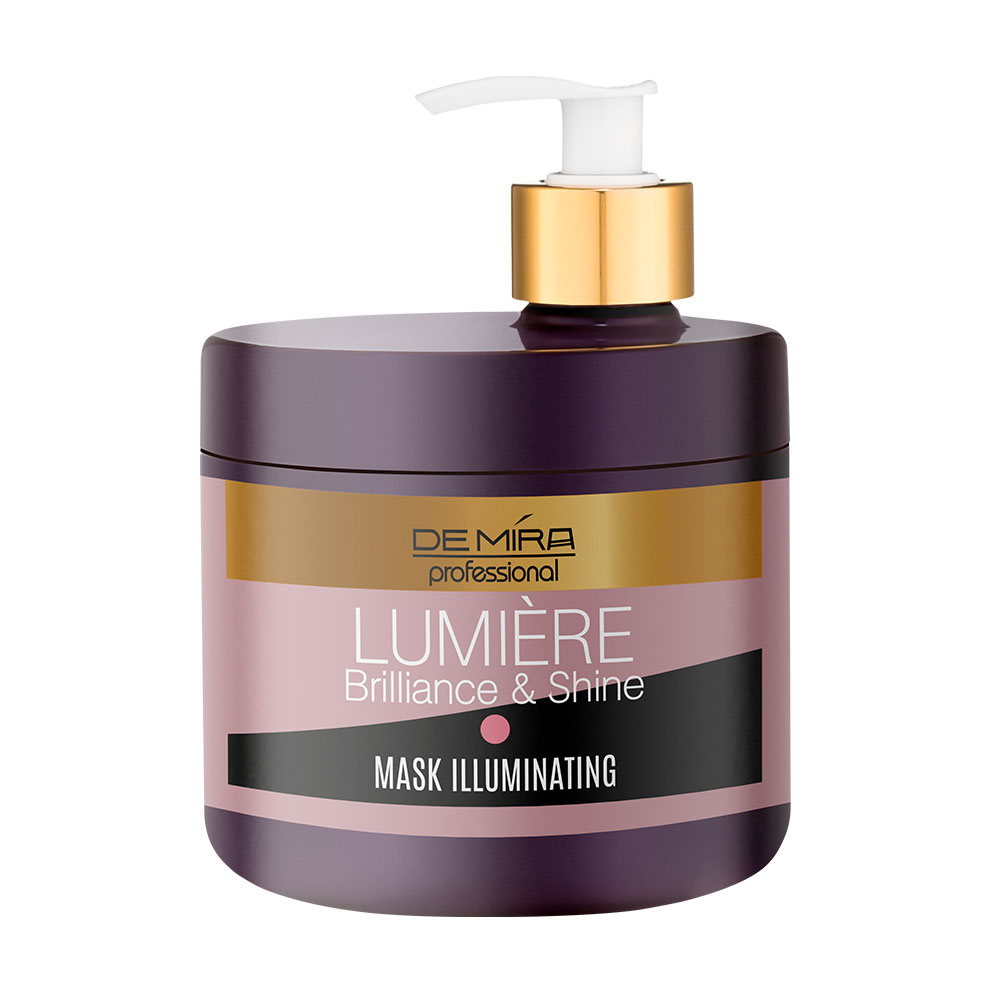 Маска DeMira Professional Lumiere Brilliance &amp; Shine Illuminating Mask для інтенсивного блиску та відновлення всіх типів волосся, 500 мл