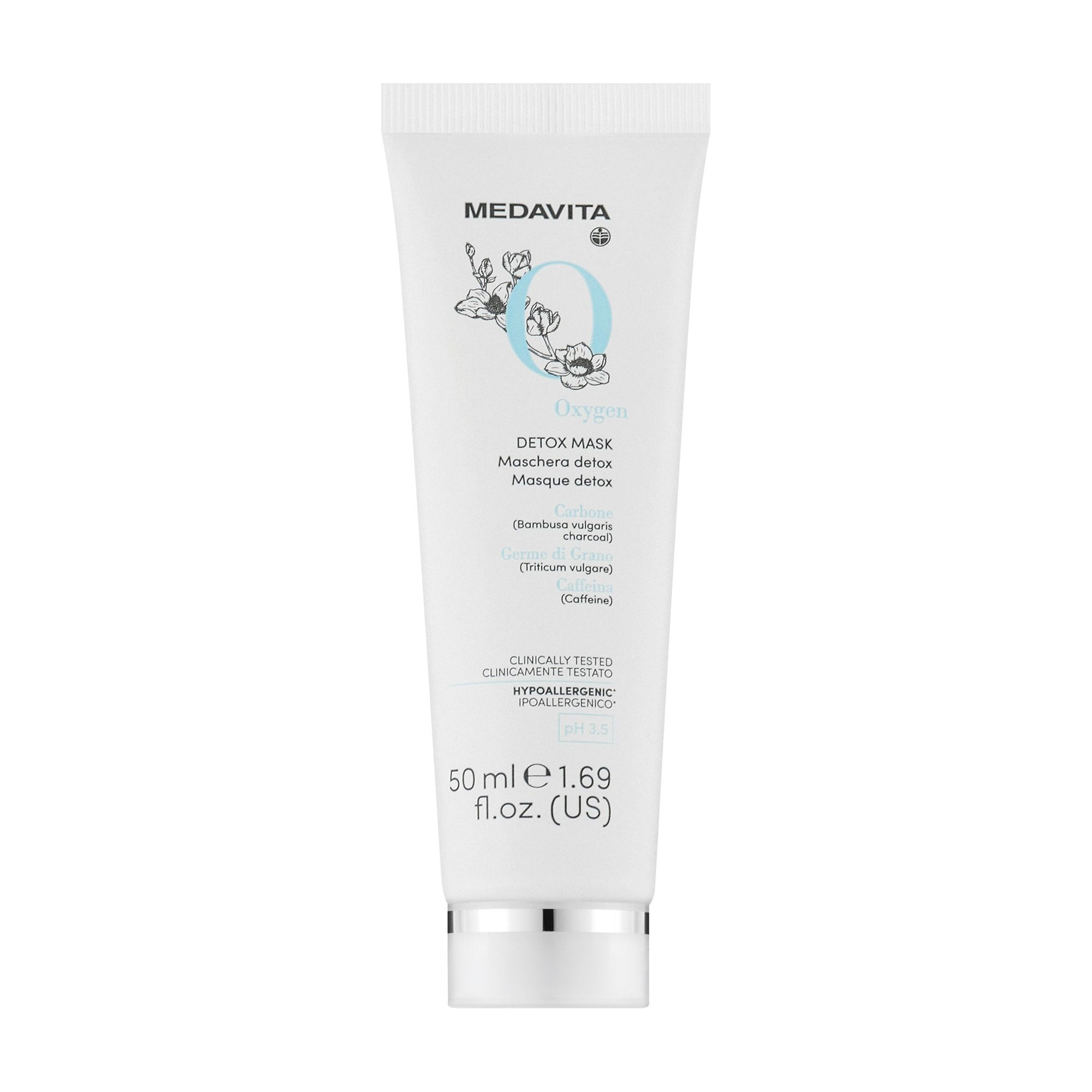 Маска-детокс для волосся Medavita Oxygen Detox Mask pH 3.5 з активним киснем, 50 мл