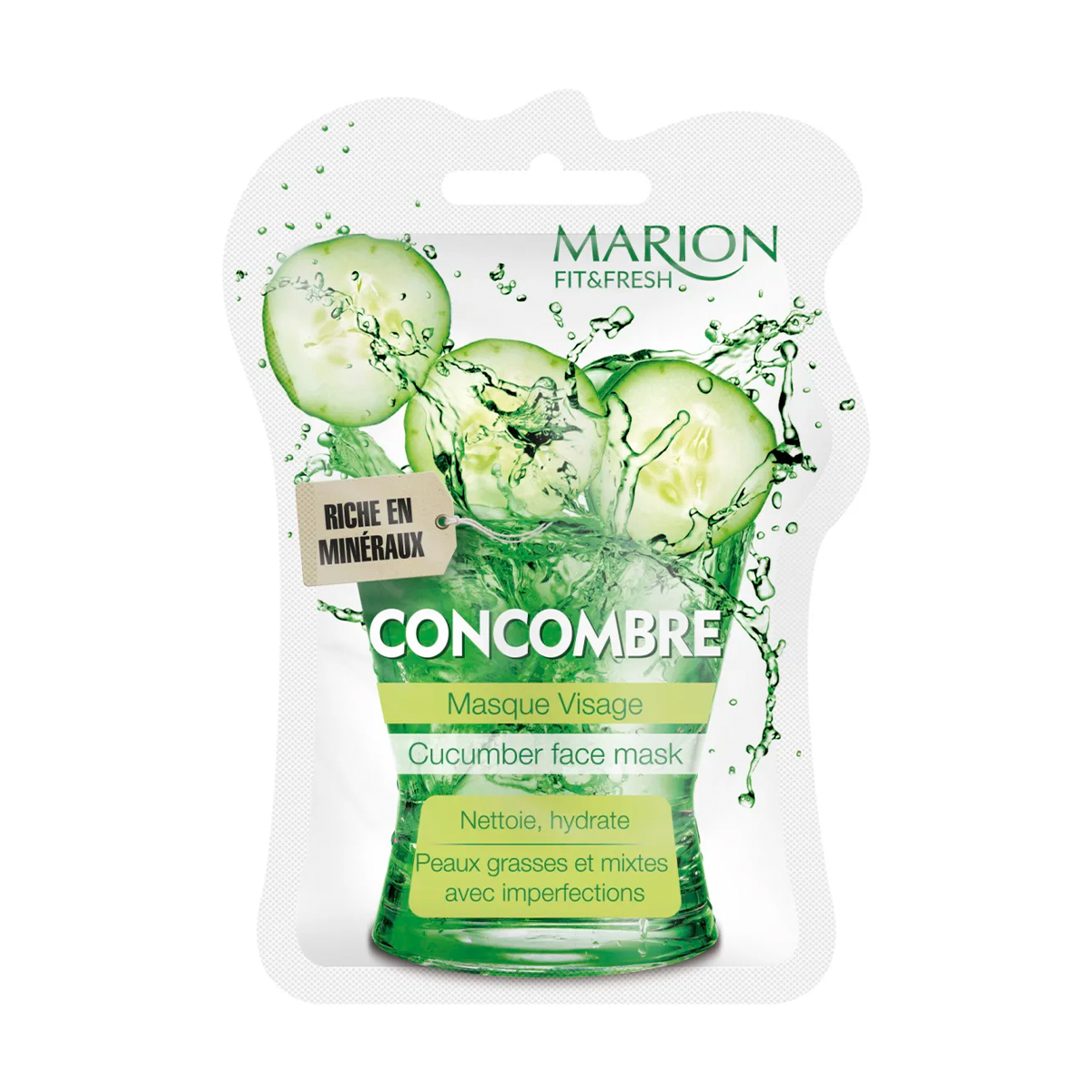 Маска для обличчя Marion Fit &amp; Fresh Cucumber Face Mask, 7.5 мл
