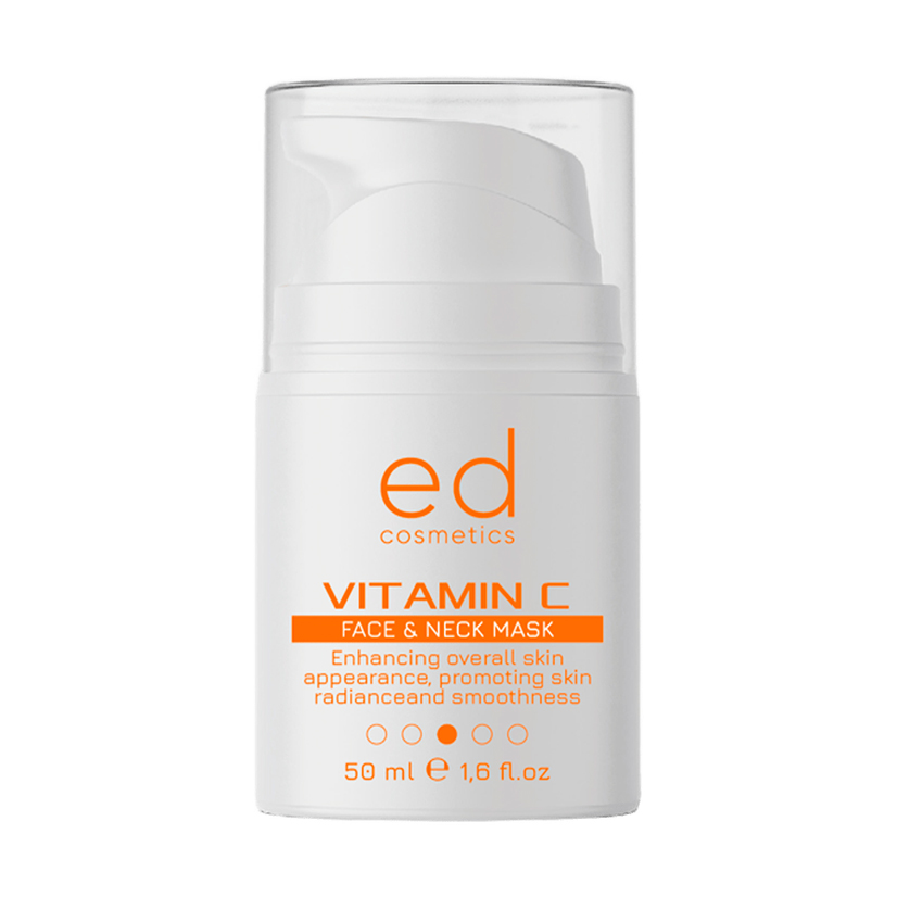 Маска для обличчя та шиї Ed Cosmetics Vitamin C Face &amp; Neck Mask з вітаміном С, 50 мл