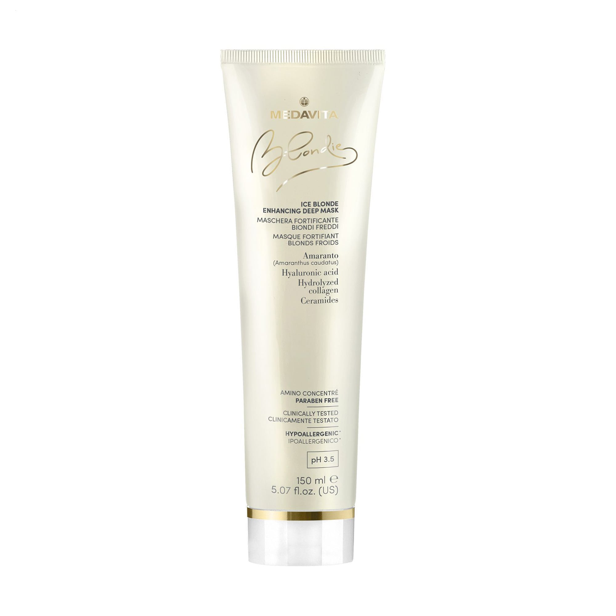 Маска для посилення кольору Medavita Blondie Ice Blonde Enhancing Deep Mask для холодних відтінків світлого волосся, 150 мл