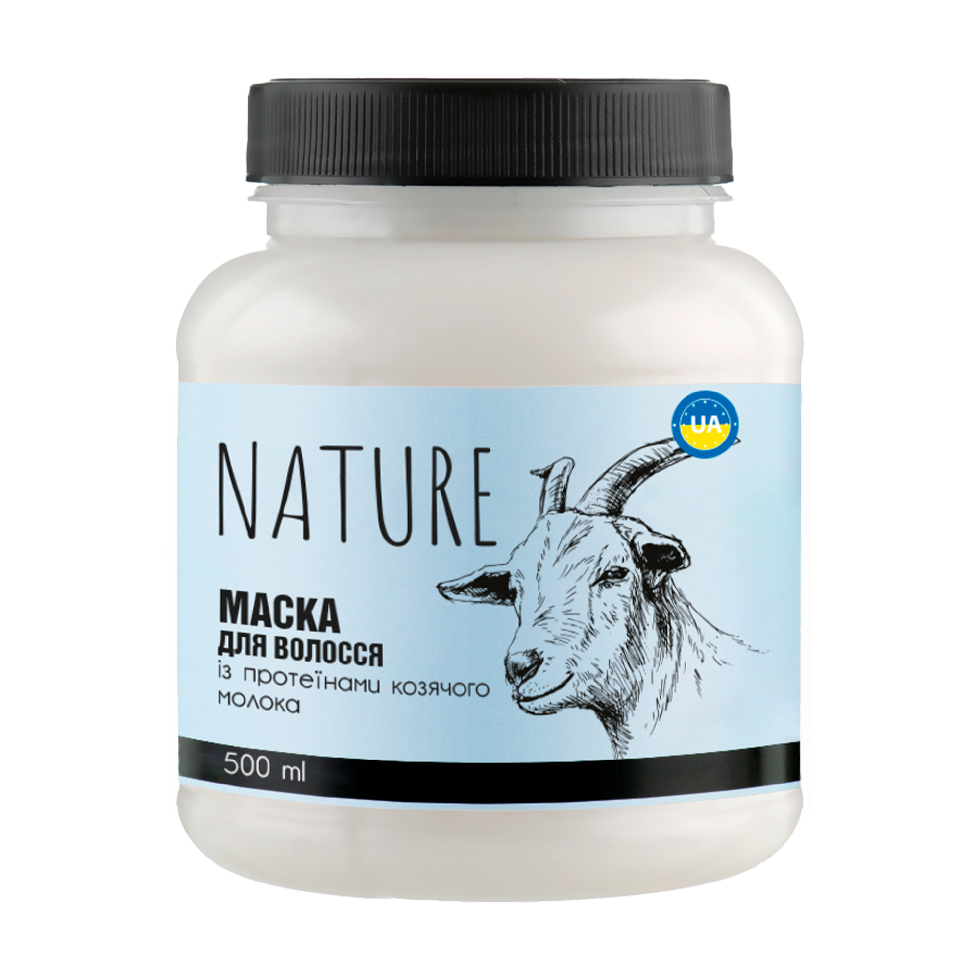 Маска для волосся Bioton Cosmetics Nature із протеїнами козячого молока, 500 мл