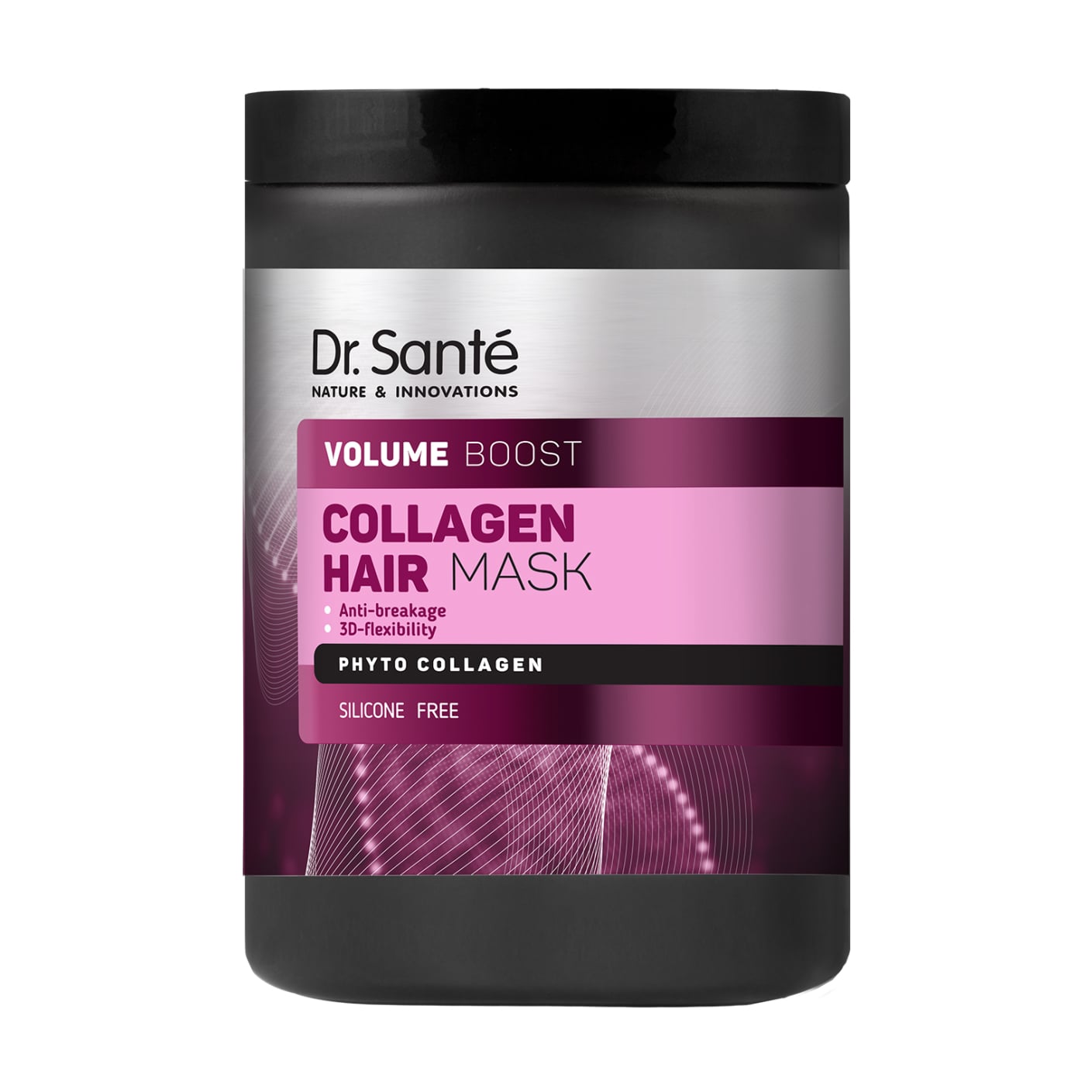 Маска для волосся Dr. Sante Collagen Hair Volume Boost для надання об'єму волосся, без силікону, 1 л