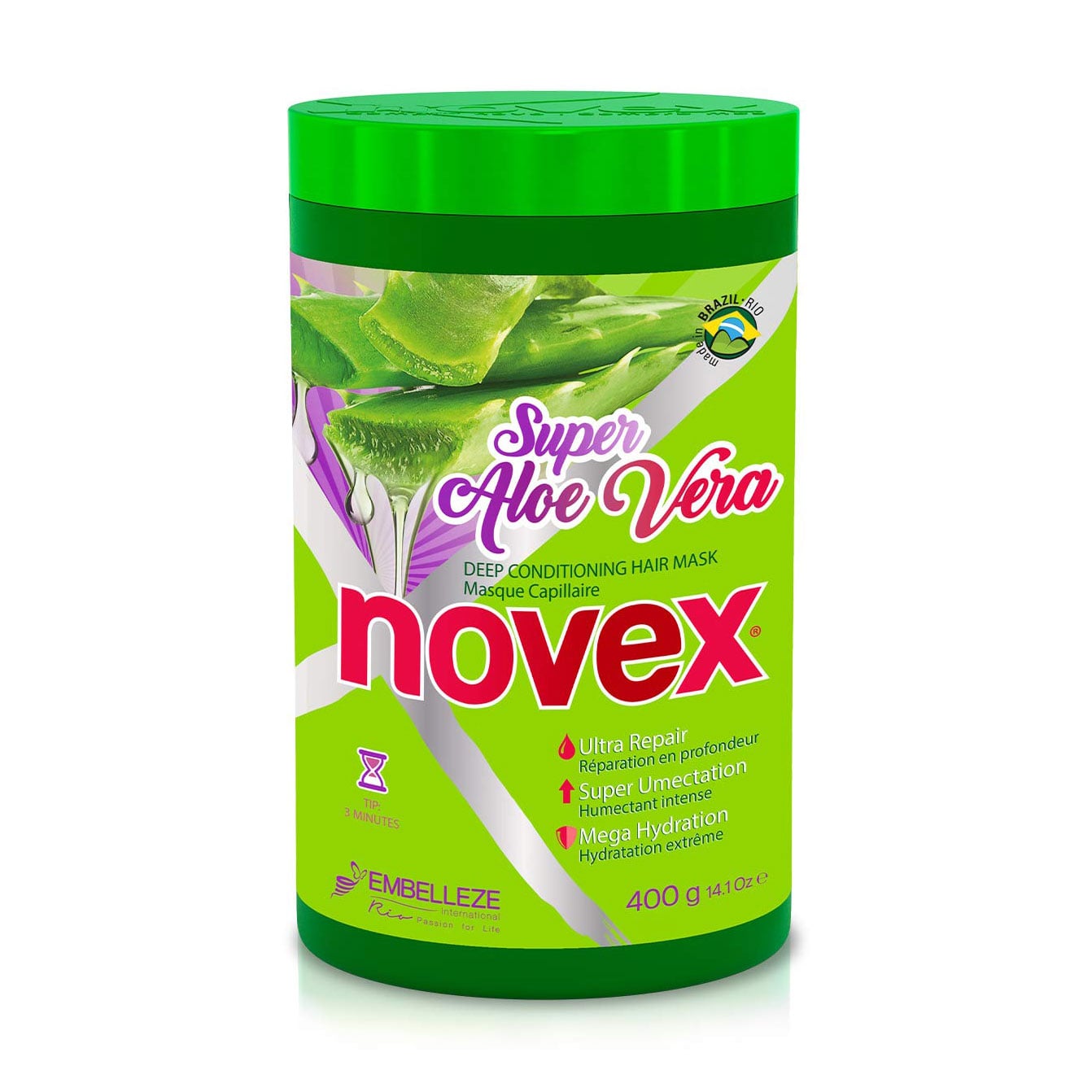 Маска для волосся Novex Super Aloe Vera Hair Mask з алое вера, 400 г