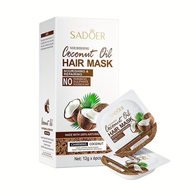 Маска для волосся Sadoer Coconut Oil Hair Mask, 6*12 г