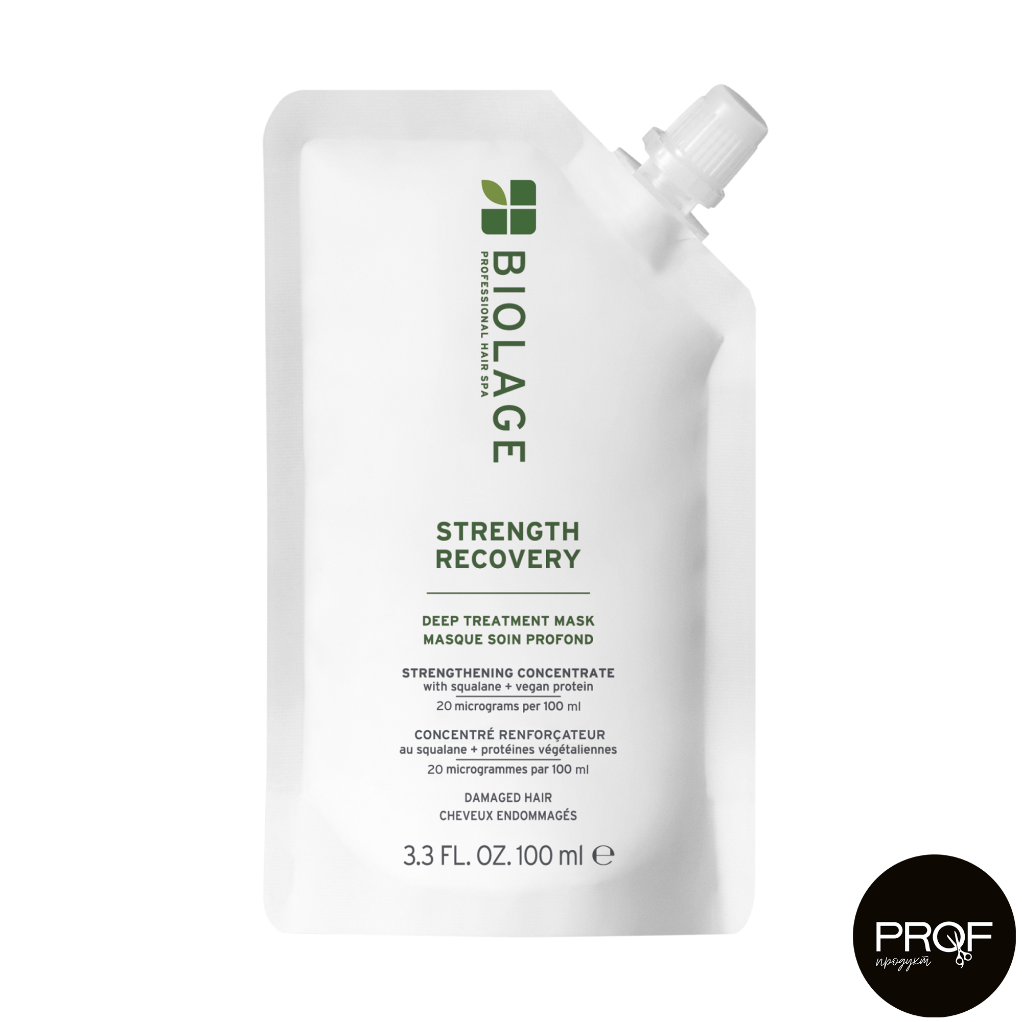 Маска глибокої дії Biolage Professional Strength Recovery Deep Treatment Mask для пошкодженого волосся, 100 мл
