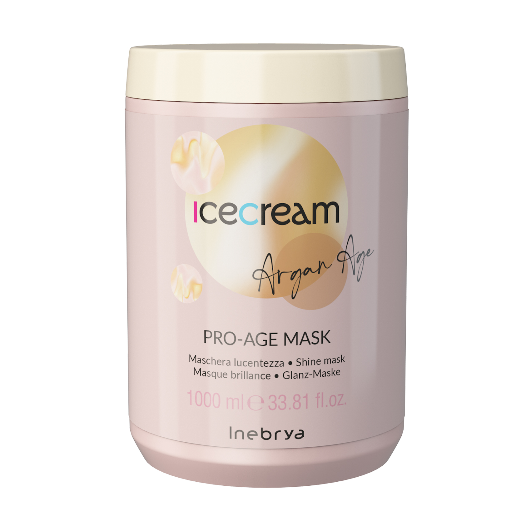 Маска Inebrya Ice Cream Pro-Age Mask Argan Oil з аргановою олією, для фарбованого волосся, 1 л