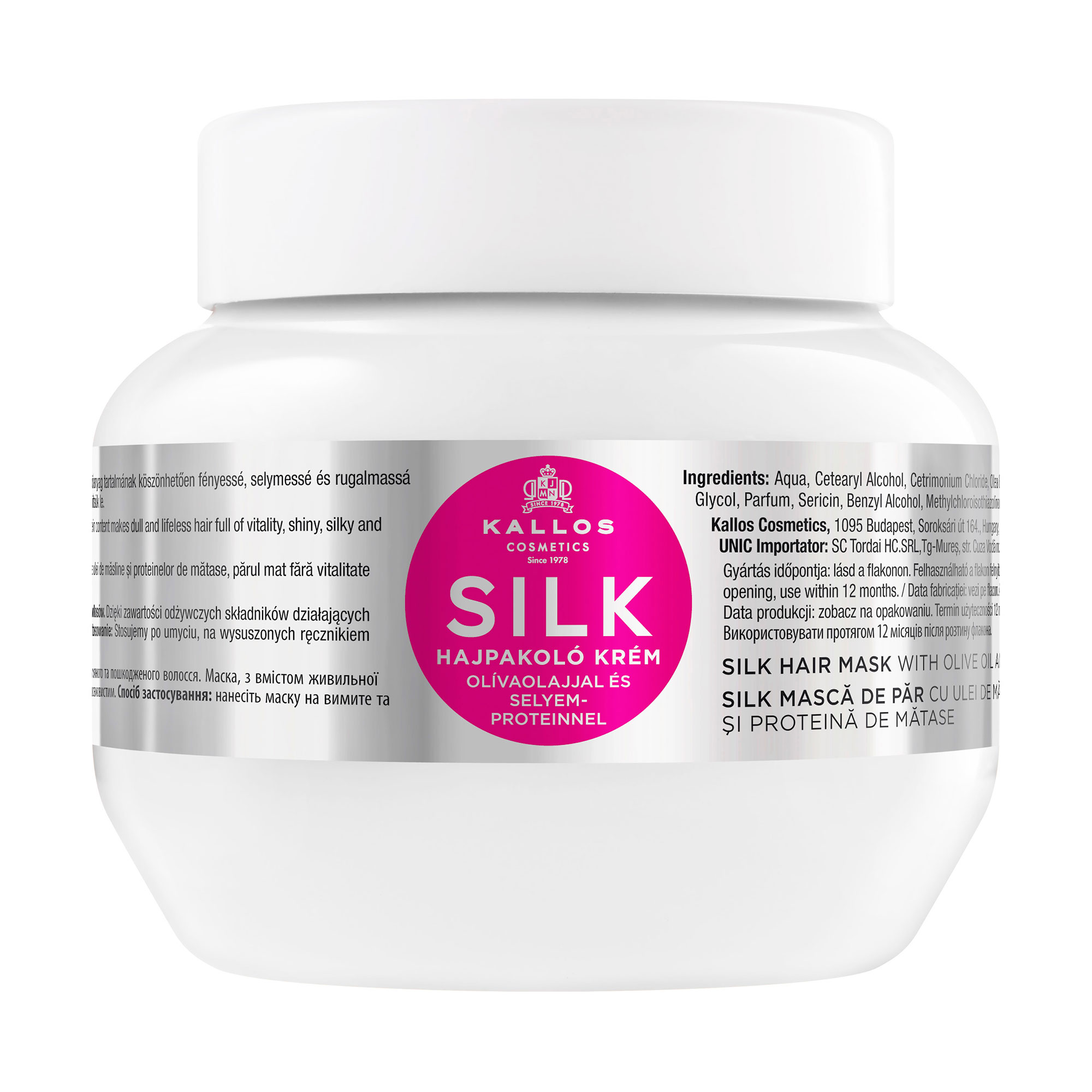 Маска Kallos Cosmetics Silk Hair Mask для блиску волосся, 275 мл