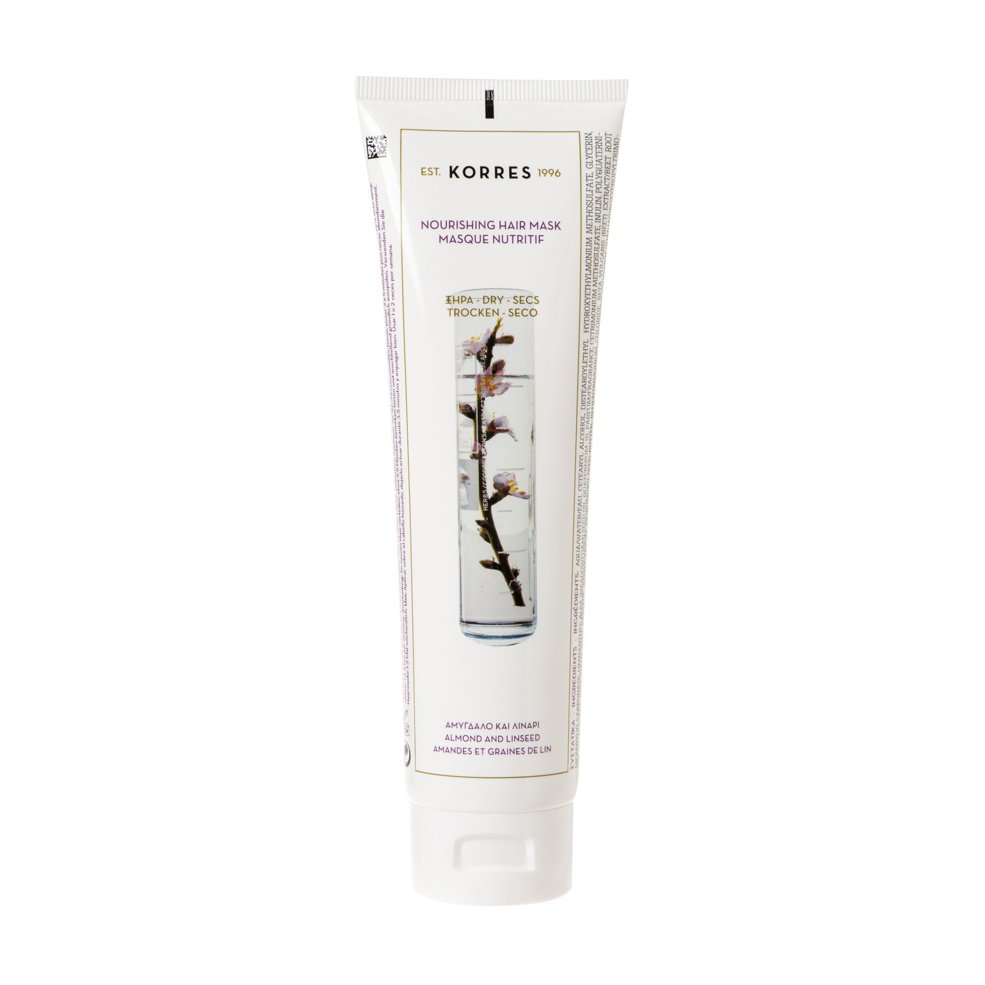 Маска Korres Almond And Linseed Mask для сухого та пошкодженого волосся, 125 мл